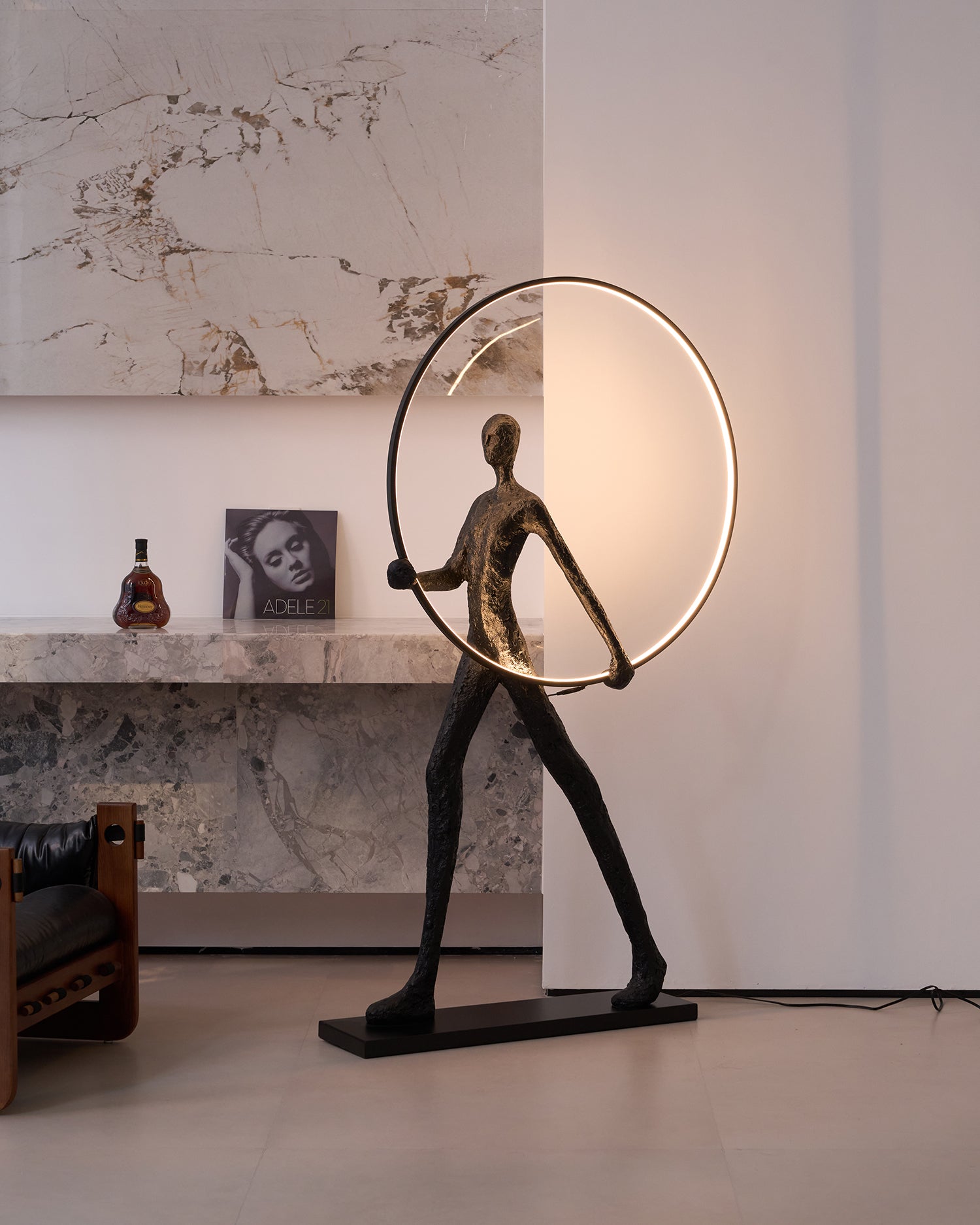 Modern Aeon Sculpture Floor Lamp - Elegant LED Standing Light for Living Room, Bedroom & Office - Adjustable Brightness & Dimmable Design for Home Decor