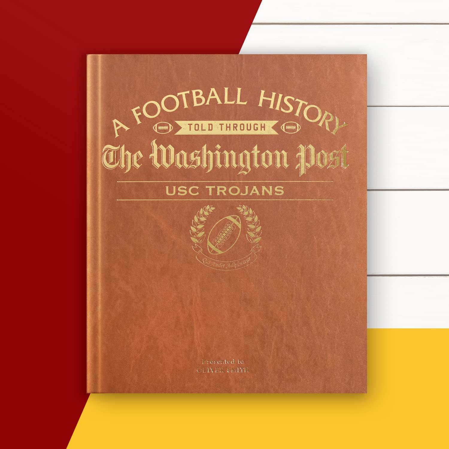Personalized College Football Newspaper History Book - A3 Large Deluxe Hardcover | Custom Gift for Football Fans, Alumni & Students | Perfect for Graduation, Game Day & Memorabilia Collection