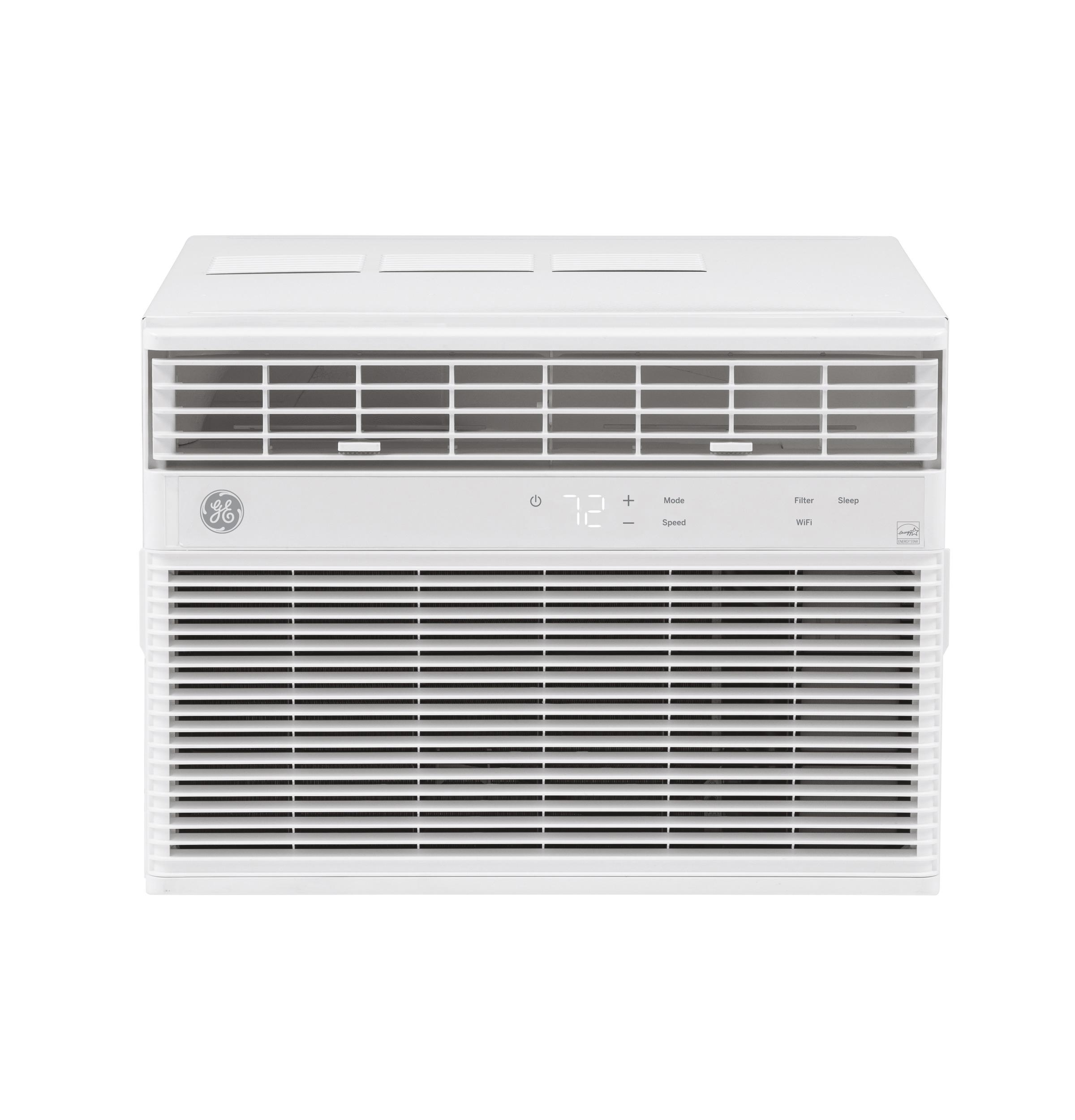 GE Appliances AHEK08AC 8,000 BTU Smart Window Air Conditioner - ENERGY STAR Certified - Cools Medium Rooms Up to 350 Sq.Ft - WiFi Enabled - Perfect for Bedrooms, Home Offices & Small Apartments