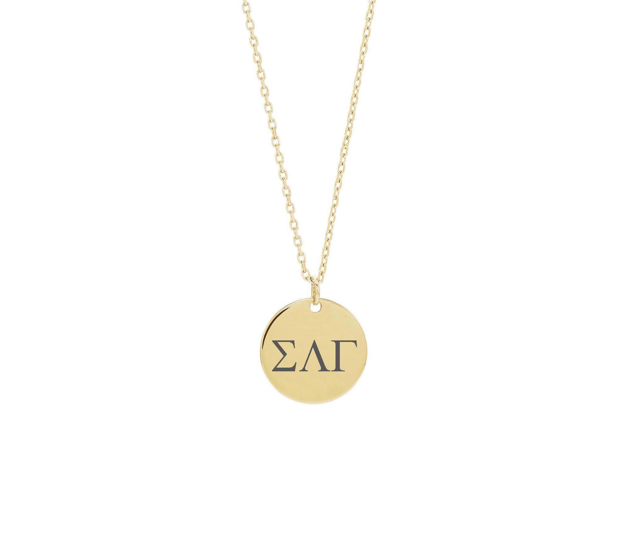 Sigma Lambda Gamma Sorority Necklace - Dainty Drop Pendant Lavalier Jewelry for Greek Sisterhood & College Events - Perfect for Bid Day, Initiation & Formal Occasions