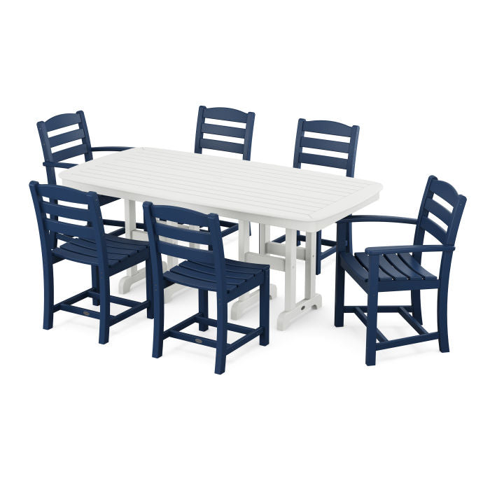 POLYWOOD La Casa Café 7-Piece Outdoor Dining Set - Patio Furniture for Backyard, Poolside & Garden - Weather-Resistant & Durable