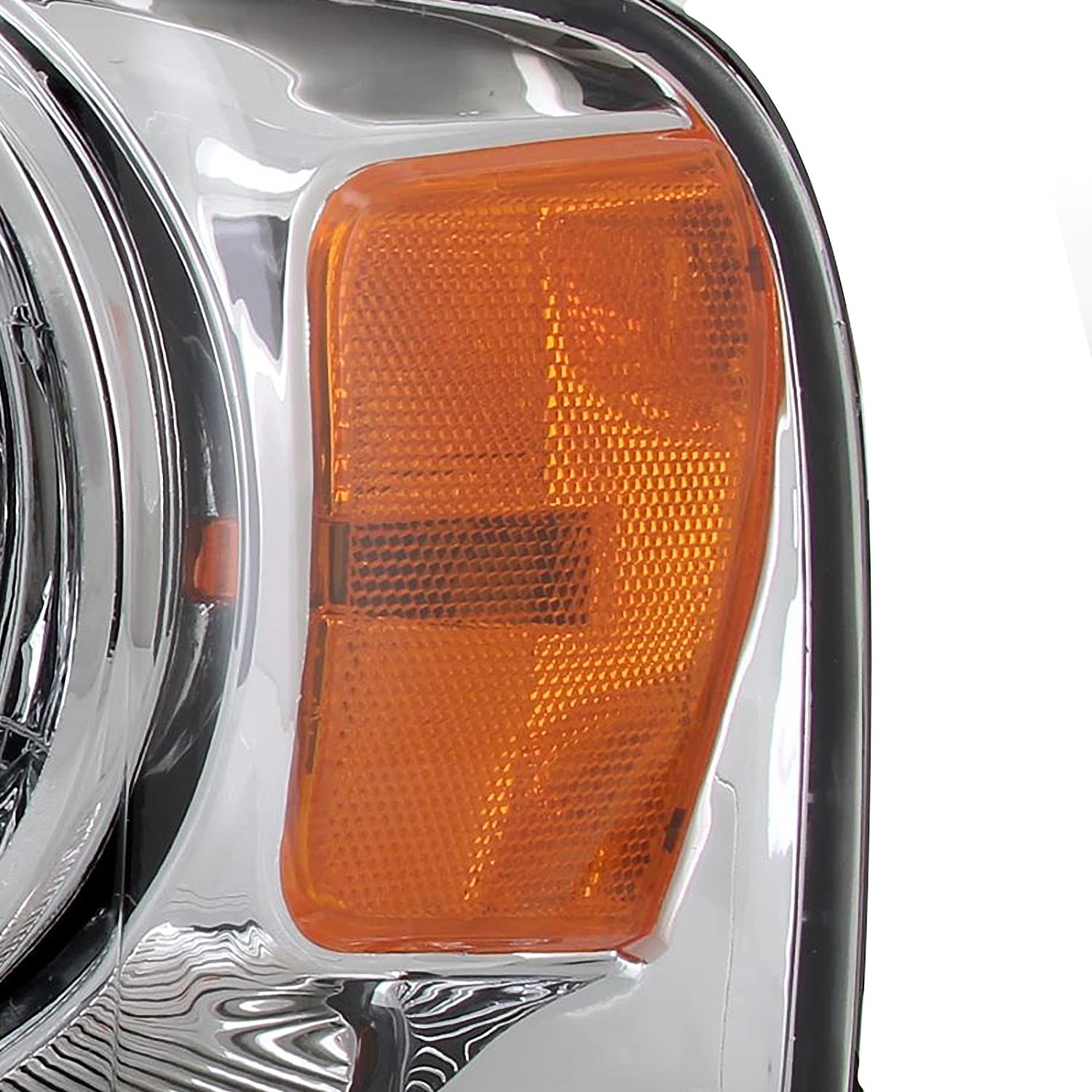 Spec-D Tuning Chrome Headlights for 2004-2008 Ford F150 & 2006-2008 Lincoln Mark LT - LED Headlight Assembly Pair (Left & Right) - Upgrade Your Truck's Style & Night Visibility for Off-Roading and Daily Driving