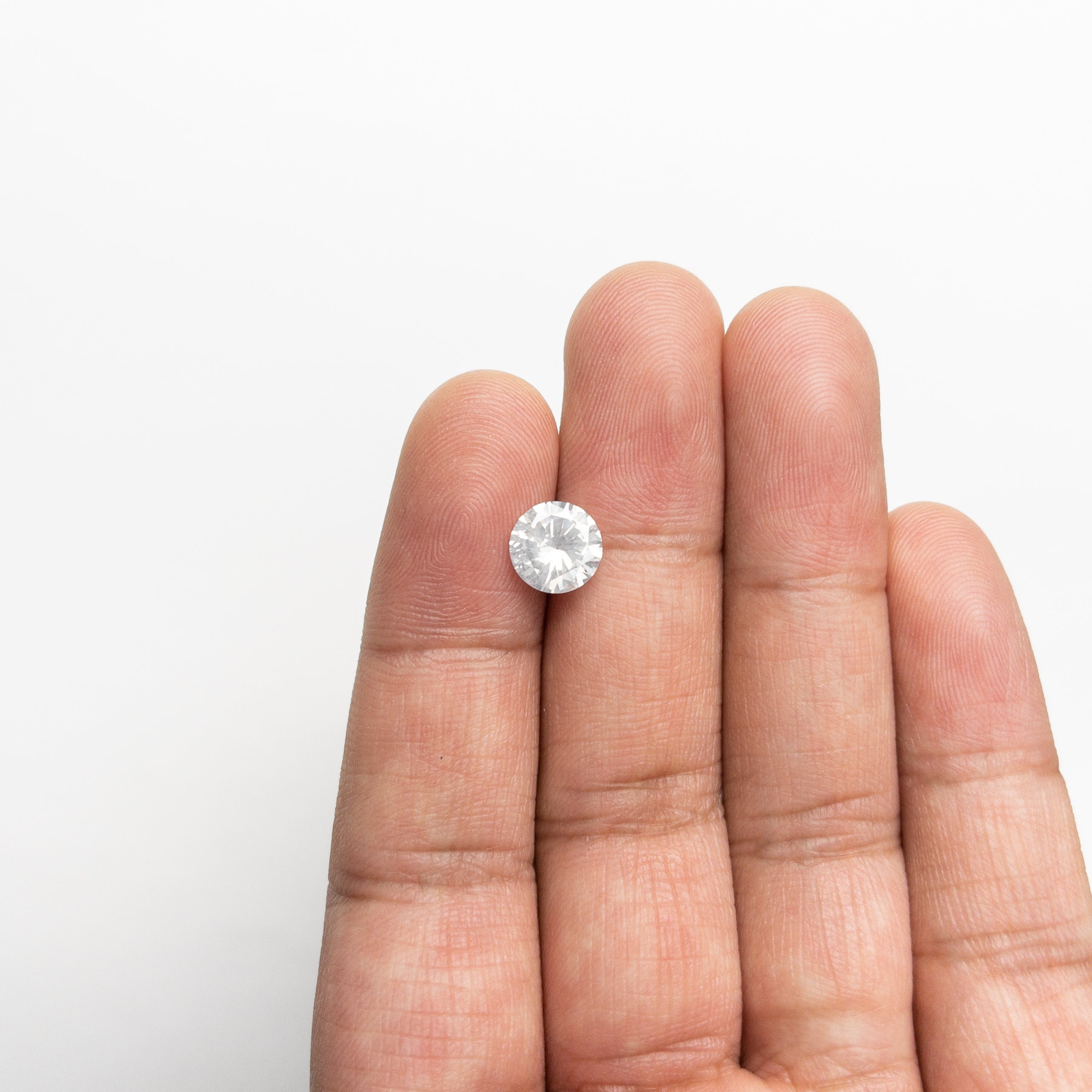 2.01ct Fancy White Round Brilliant Cut Diamond - 8.19x8.18x4.72mm Loose Gemstone for Engagement Rings & Jewelry Making