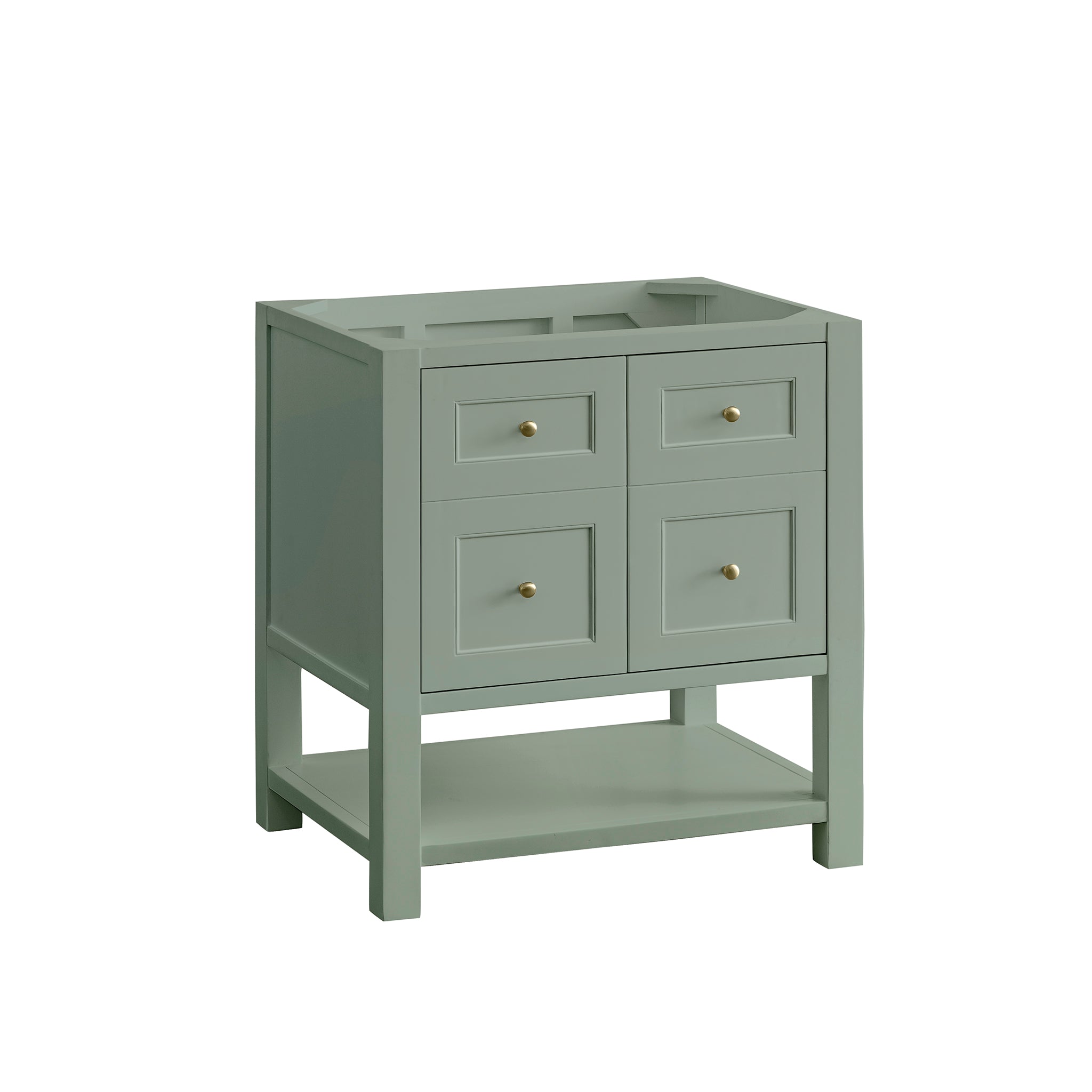 Breckenridge 30 Inch Single Bathroom Vanity in Smokey Celadon - Modern Farmhouse Style for Small Bathroom Remodel & Powder Room Upgrade