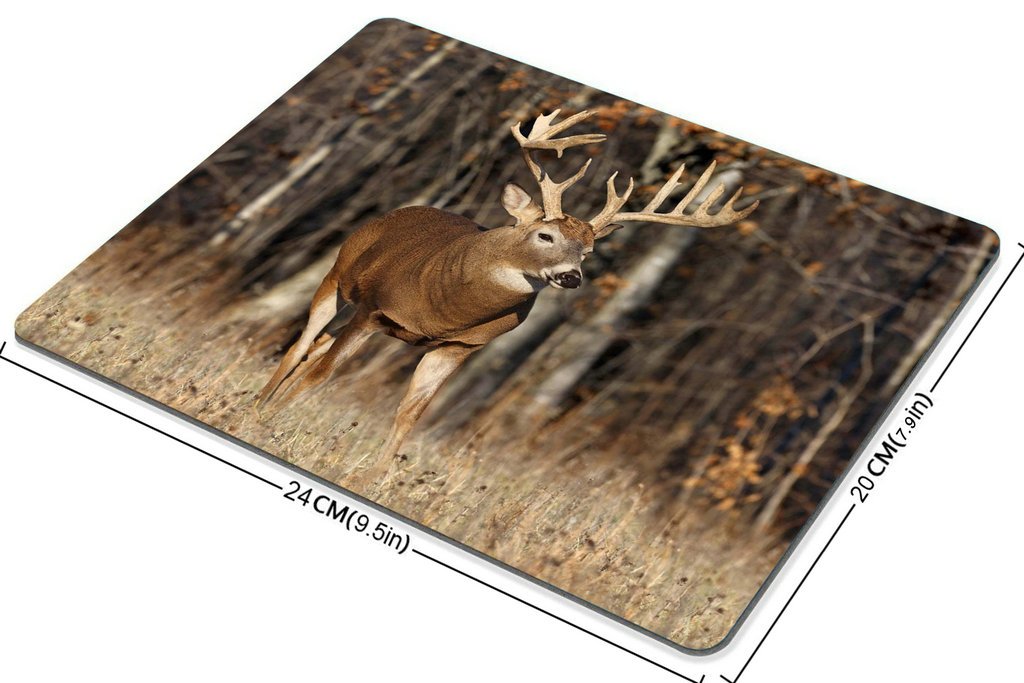 Custom Smooffly Gaming Mouse Pad - Non-Slip Rubber Base with Deer Grass Hunting Design for PC & Console Gamers | Perfect for Office, Gaming, and Home Workspace Use