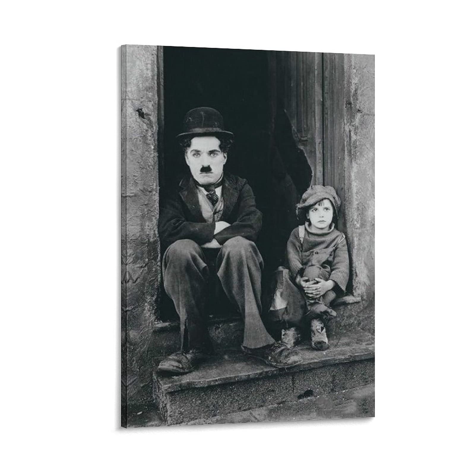 Vintage Charlie Chaplin Movie Poster - Classic Black & White Wall Art Decor for Living Room, Bedroom, Office & Theater Room - Perfect Gift for Film Lovers & Silent Movie Fans