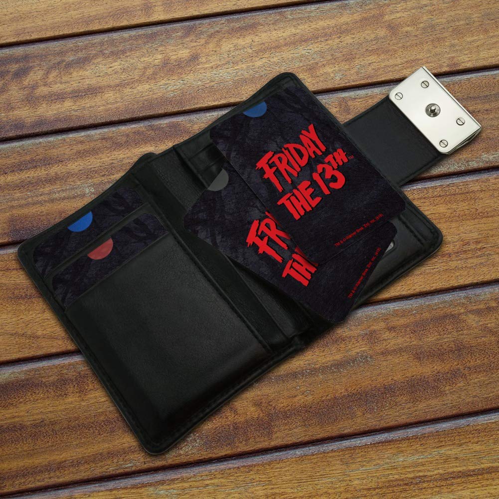 Friday the 13th Logo RFID Blocking Credit Card Holder - Set of 4 Protective Sleeves for Wallet & Purse - Secure Your Cards from Digital Theft | Perfect for Travel, Shopping & Everyday Use