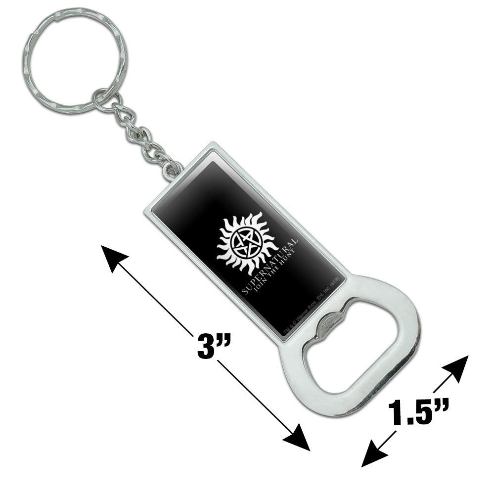 Supernatural Anti-Possession Symbol Keychain - Chrome Plated Metal Bottle Opener & Protective Amulet - Perfect for Fans, Collectors and Everyday Carry (EDC)