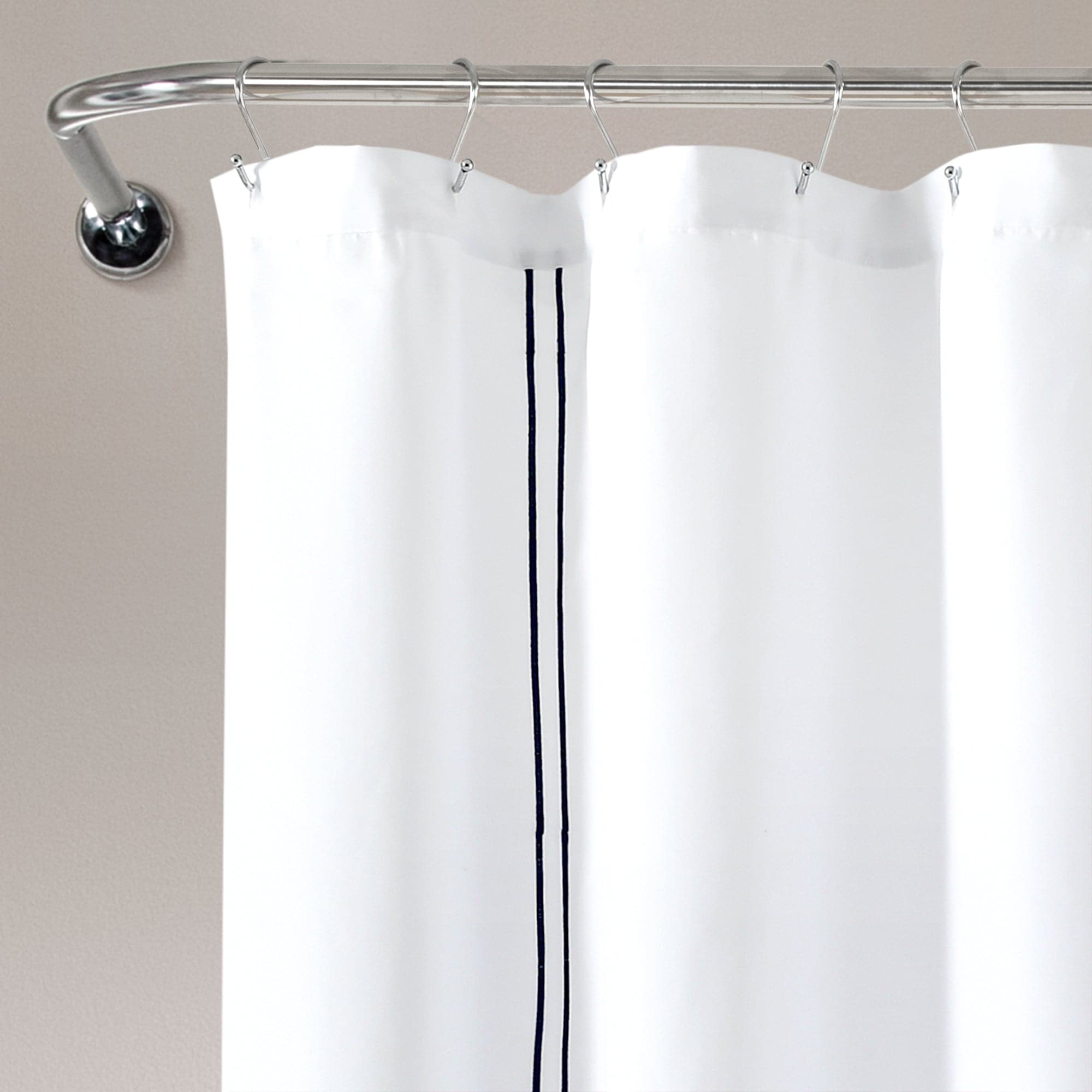 Luxury Hotel Collection Shower Curtain - Waterproof Fabric Bathroom Decor with 12 Hooks - Perfect for Master Bath, Guest Bath & Apartment Living (72