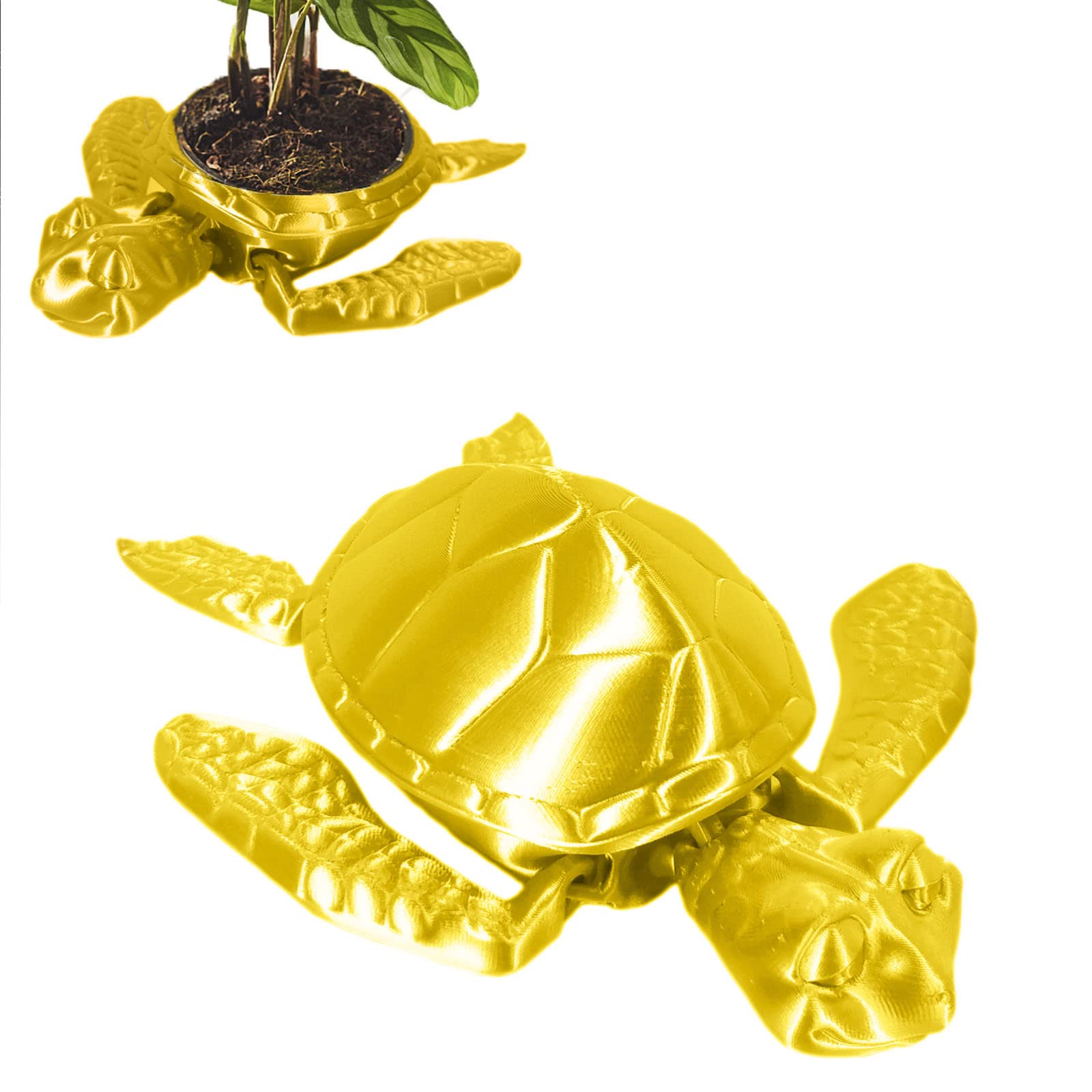 3D Printed Articulated Turtle Toy with Detachable Shell - Cute Anti-Anxiety Animal Toy, Funny Exhibition Decor & Imagination Gift for Collectors (7.5 Inch, Custom Colors) - Perfect for Stress Relief, Office Desk Decor, Kids Playtime and Unique Gift Giving