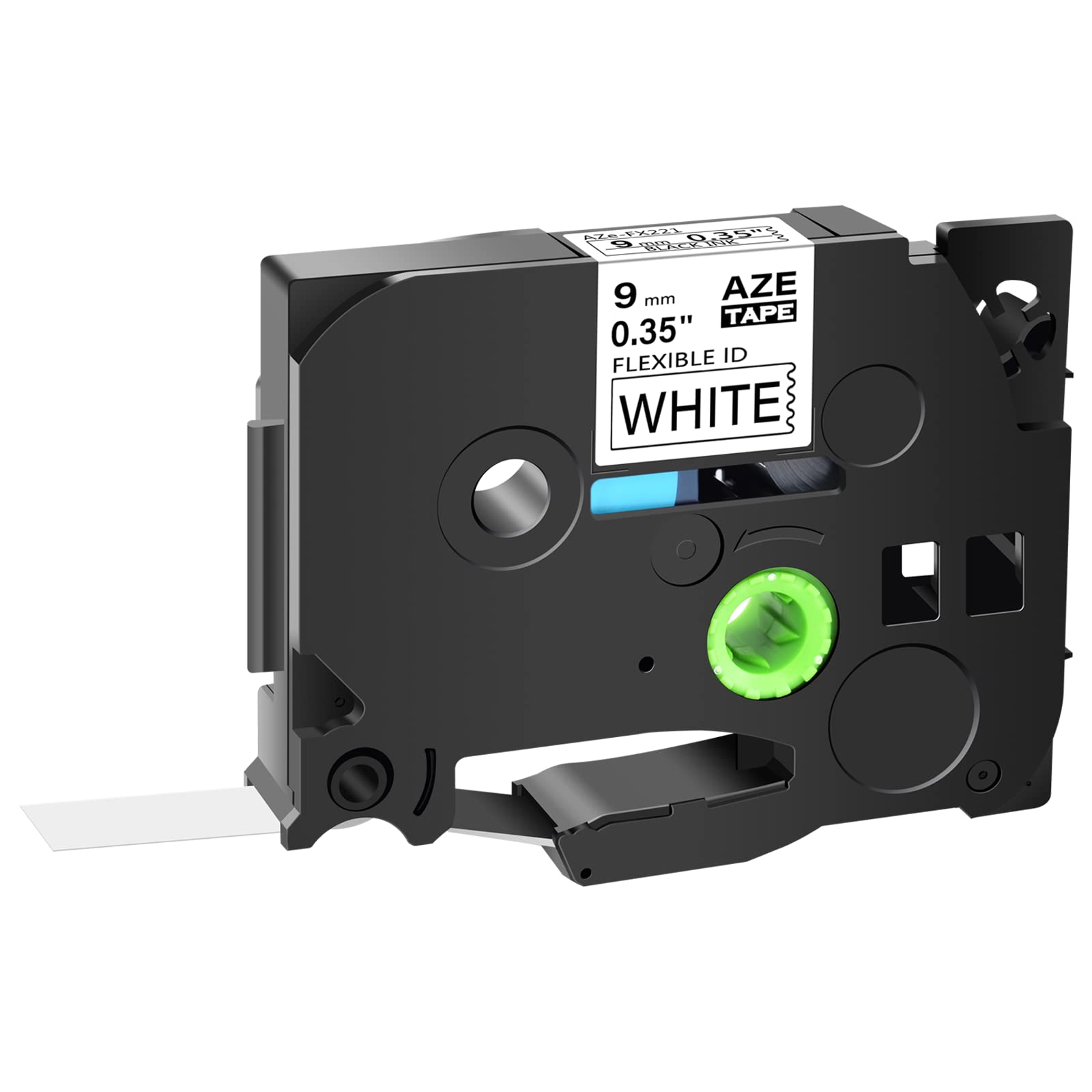 Brother P-Touch TZe-FX221 Label Tape Replacement - 40 Pack Black on White 9mm (0.35
