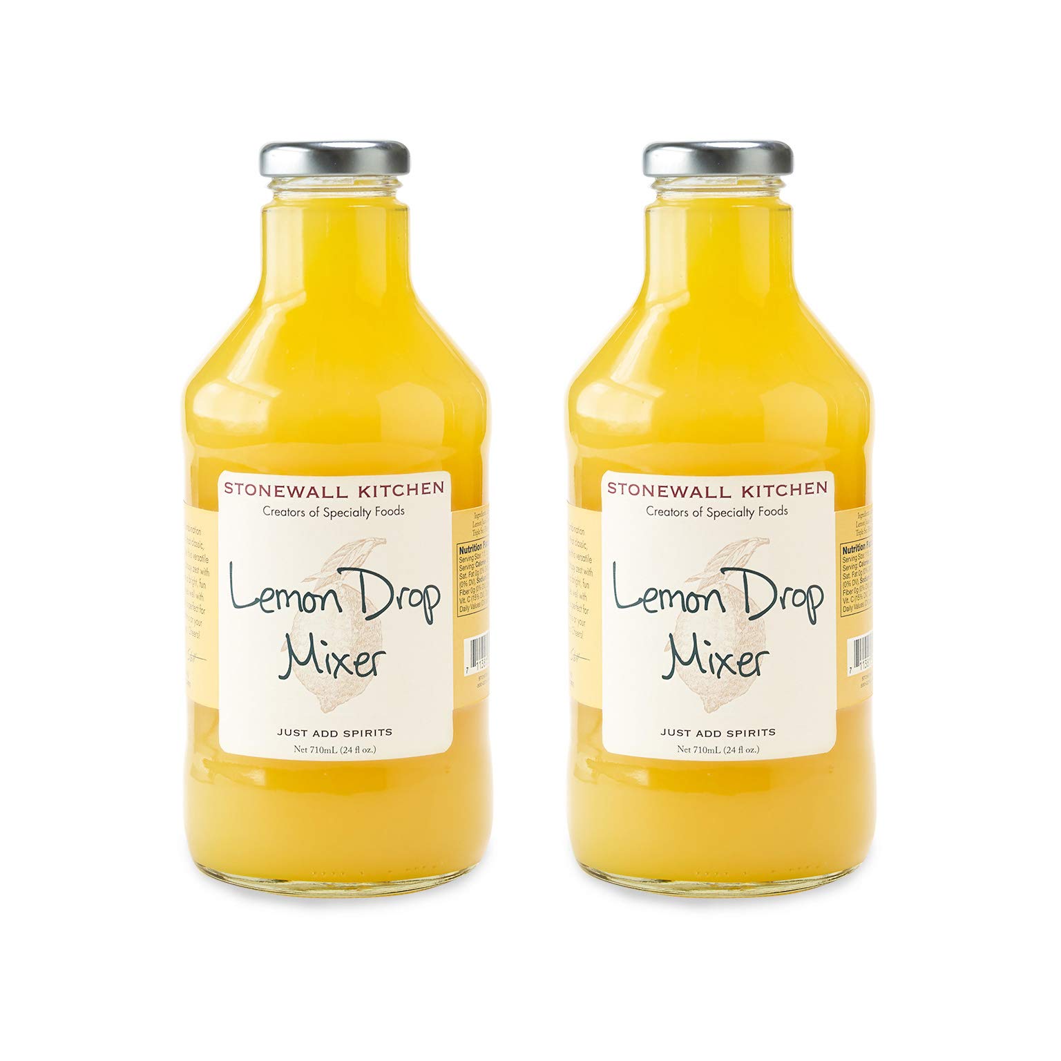 Stonewall Kitchen Lemon Drop Mixer - 24oz (Pack of 2) | Premium Cocktail Mixer for Margaritas, Lemon Drops & Summer Drinks | Perfect for Parties, BBQs & Home Bars