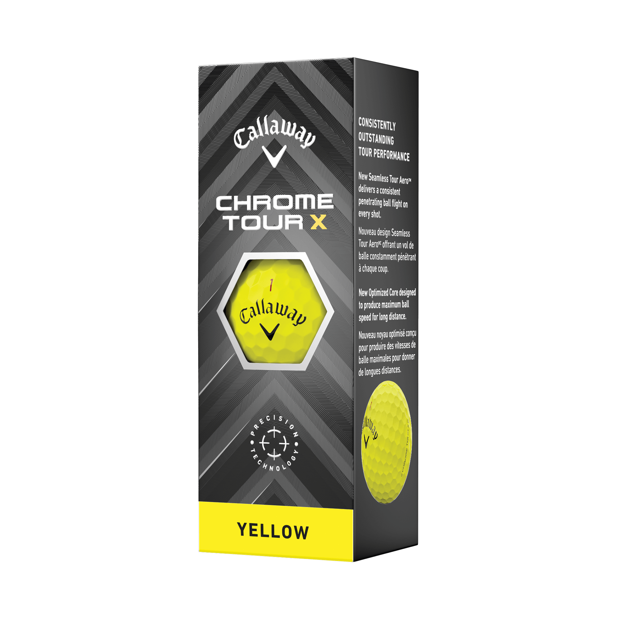 Callaway 2024 Chrome Tour X Golf Balls - Premium High Performance Golf Balls for Distance & Control - Perfect for Professional & Amateur Golfers on Course & Driving Range
