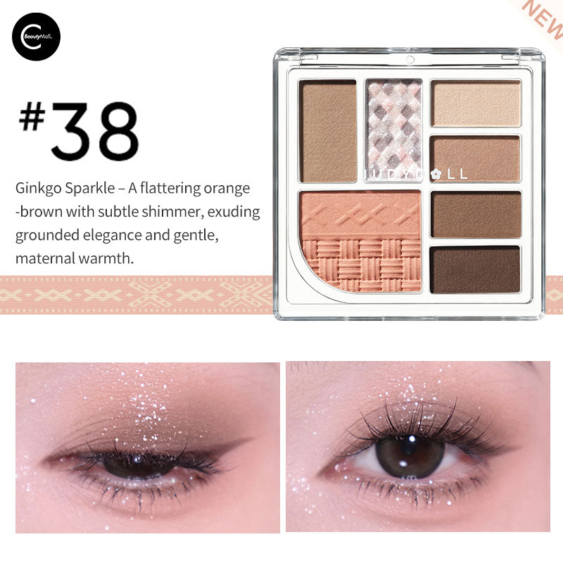 Judydoll Tangram Fun Eyeshadow Palette - 9 Vibrant Matte & Shimmer Colors for Everyday & Party Makeup | Perfect for Professional & DIY Looks