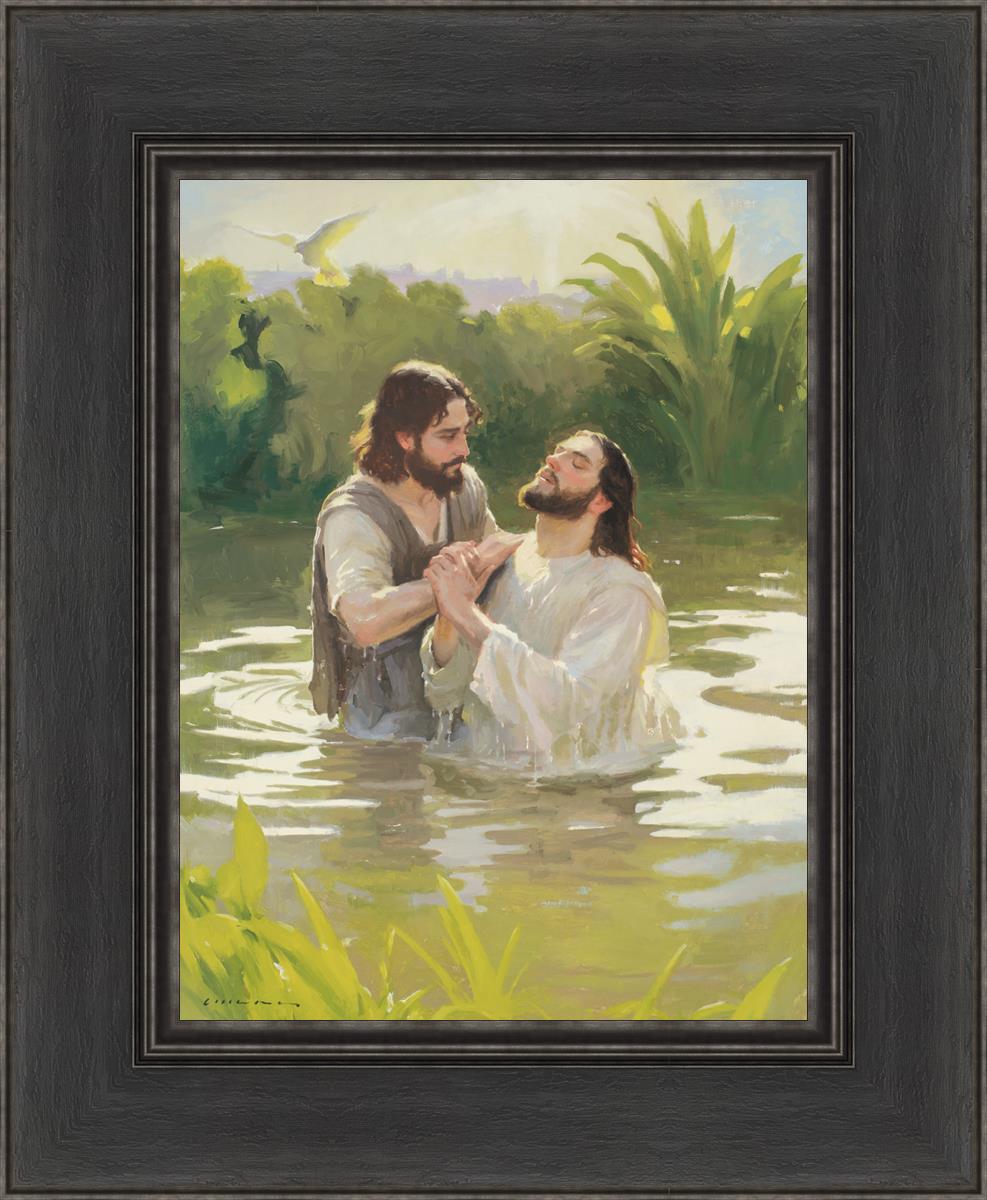 Baptism of The Savior - Religious Christian Wall Art for Home & Church Decor - Perfect for Baptism Ceremonies & Spiritual Inspiration