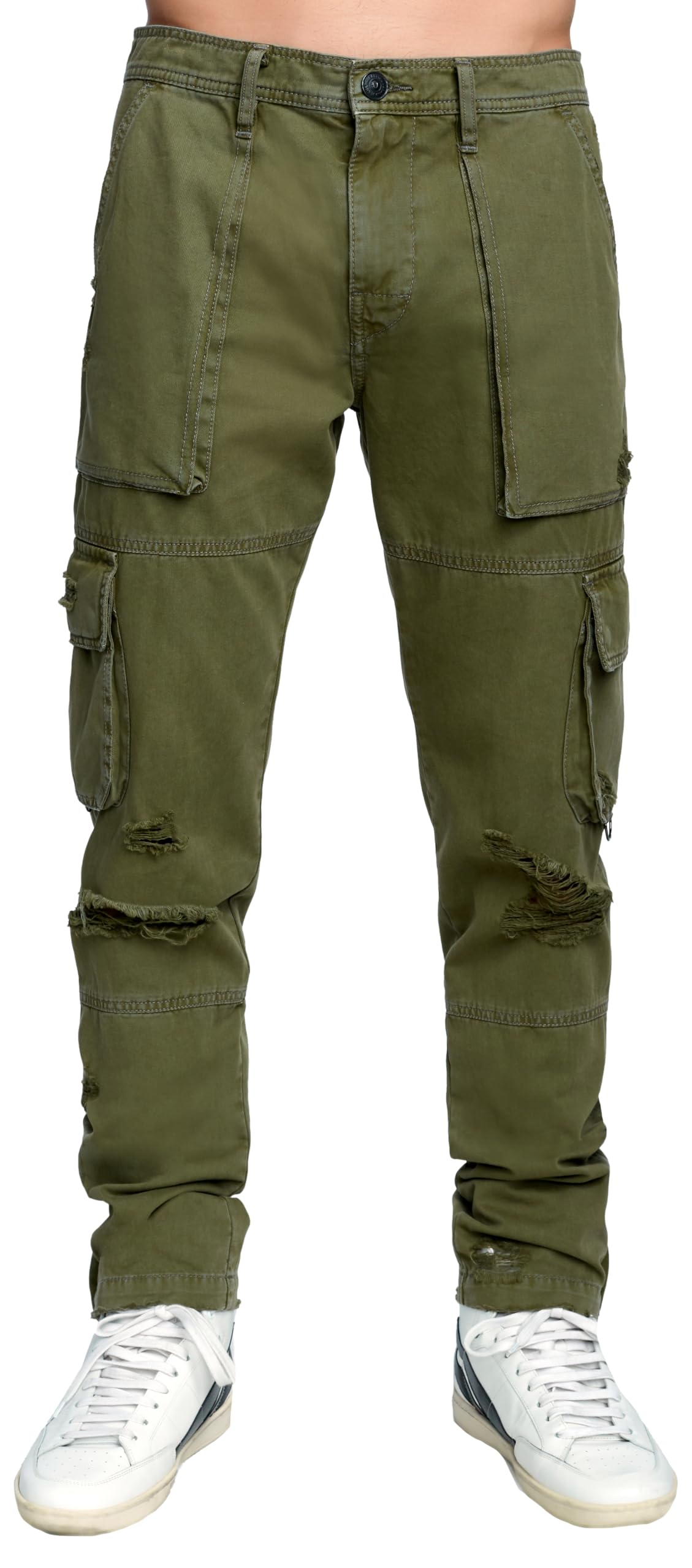 True Religion Men's Military Cargo Pants - Tactical Work Pants with Multiple Pockets for Outdoor, Hiking & Casual Wear