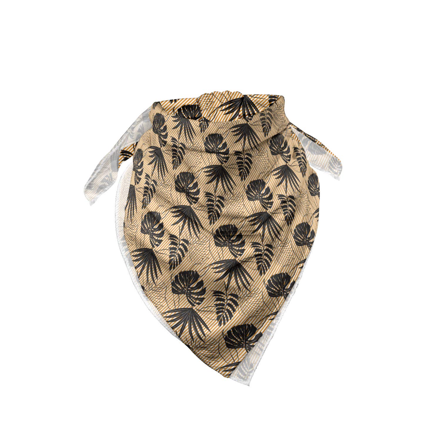 Ambesonne Monstera Leaf Bandana - Unisex Head & Neck Scarf with Striped Plant Design - Perfect for Outdoor Hiking, Music Festivals & Fashion Accessories