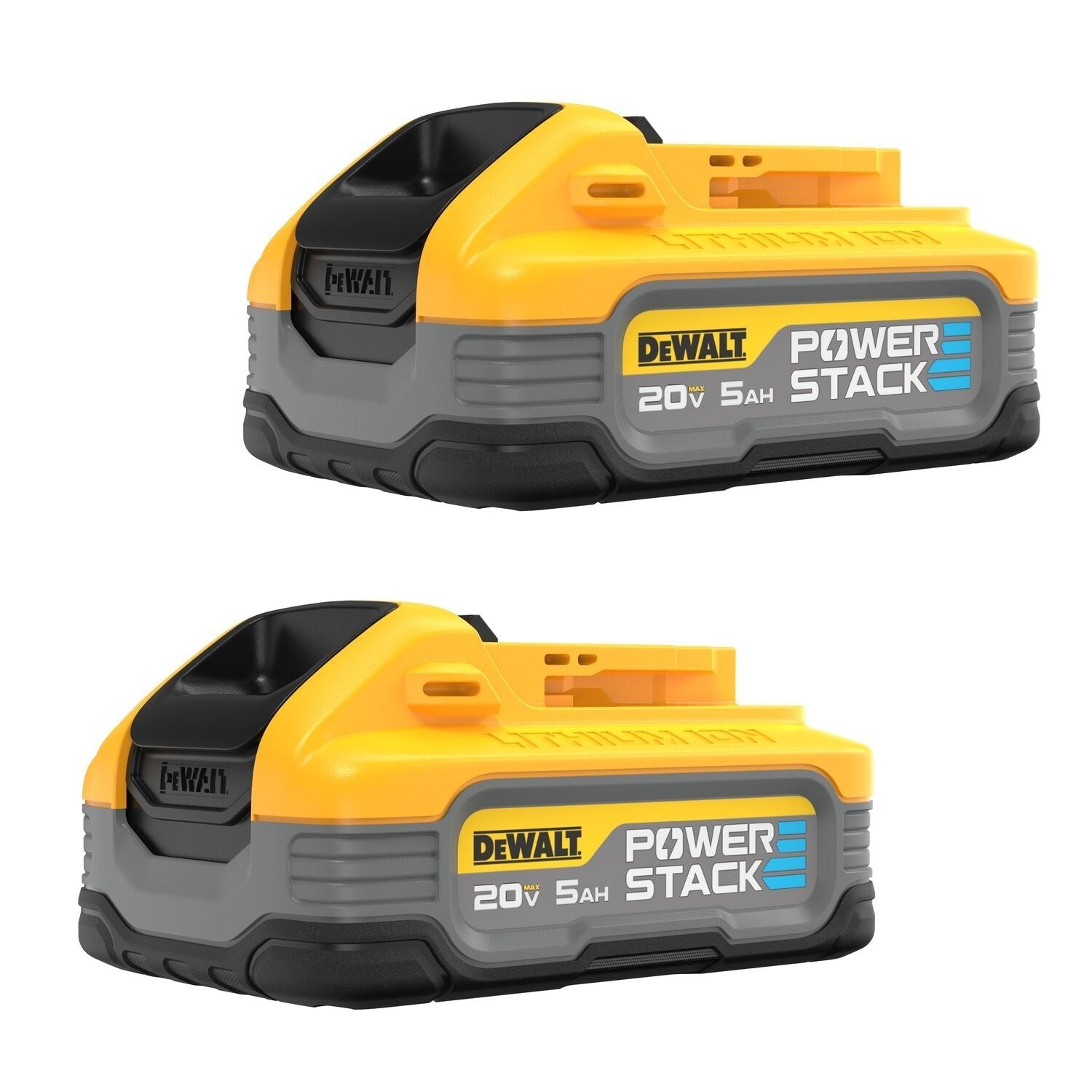 DEWALT DCBP520 20V MAX POWERSTACK™ 5.0Ah Battery 2-Pack - Compatible with DEWALT 20V Tools for Drilling, Sawing & Construction Work