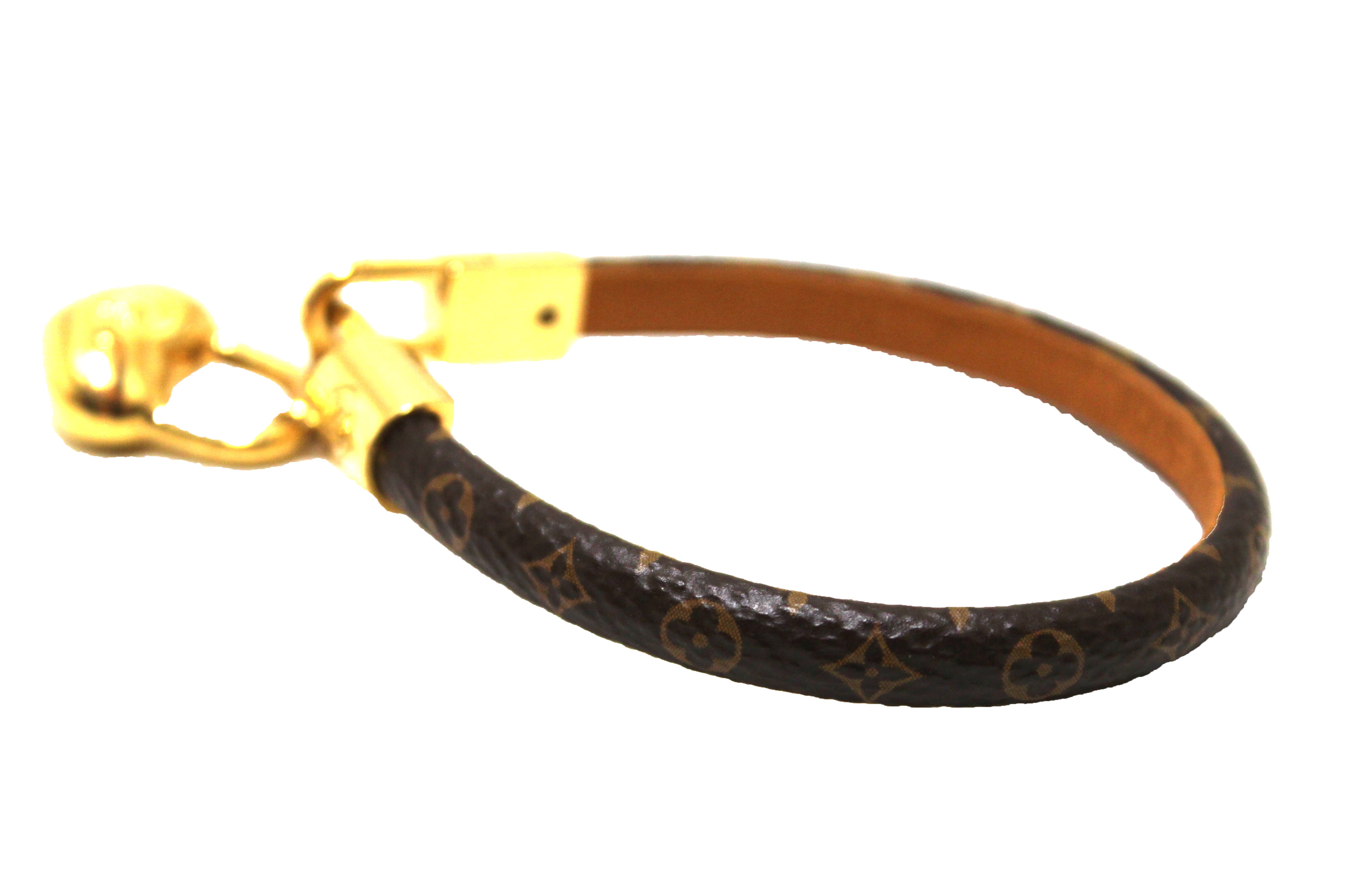 Authentic Louis Vuitton Nano Monogram Crazy In Lock Bracelet - Size 17 (5.7