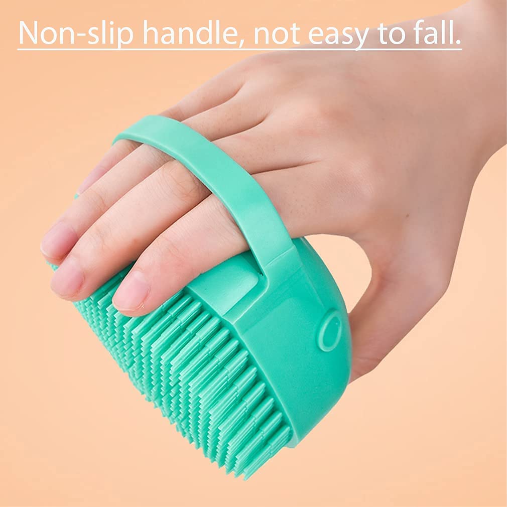 XUDOUS Silicone Massage Bath Brush for Hair, Scalp & Body Cleaning | Exfoliating Scrubber & Massager with Soap Dispenser | Perfect for Shower, Bath & Spa Relaxation at Home