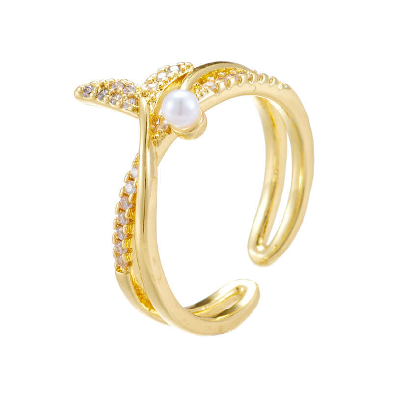 Elegant Petite Mermaid Tail Pearl Split Ring | J2833 | Perfect for Jewelry Making, DIY Crafts, Gifts & Bridal Accessories
