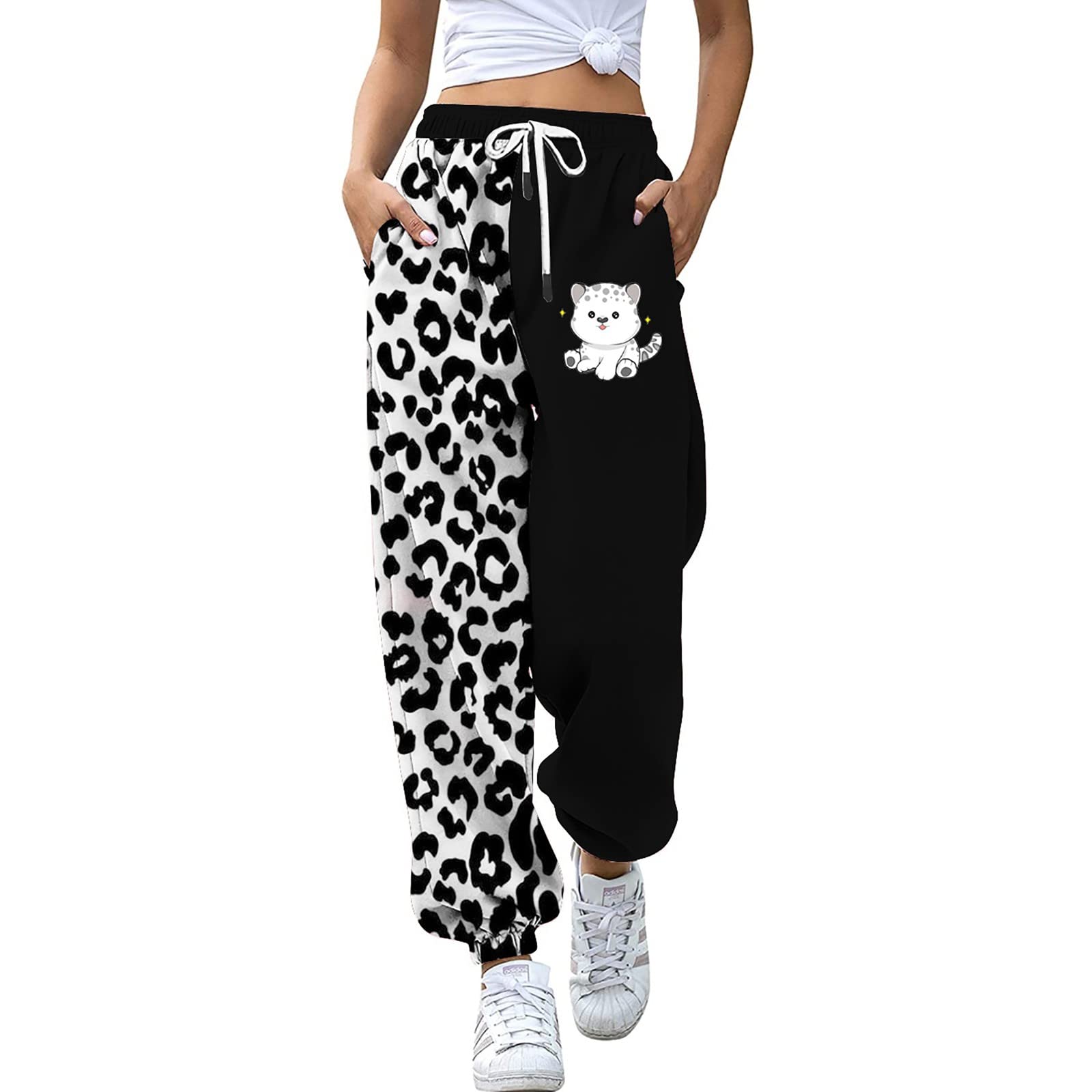Stylish Cakiesky Harem Pants for Women - Plus Size Printed Sweatpants, Stretchy Casual Trousers & Hiking Capris | Perfect for Yoga, Lounge & Outdoor Activities
