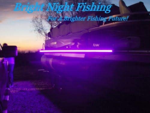 UV Black Light LED Strip for Night Fishing - 20ft Boat & Kayak Glow