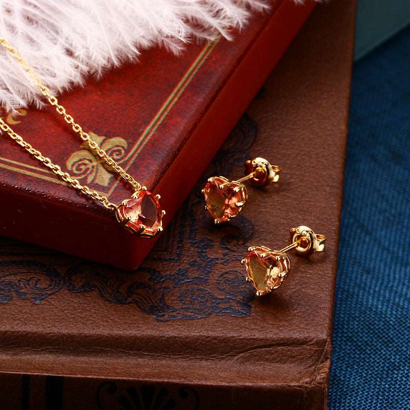 14K Gold Tourmaline Heart Pendant Necklace for Women - Elegant Jewelry Gift for Valentine's Day, Anniversary & Birthday | Perfect for Romantic Occasions & Special Events