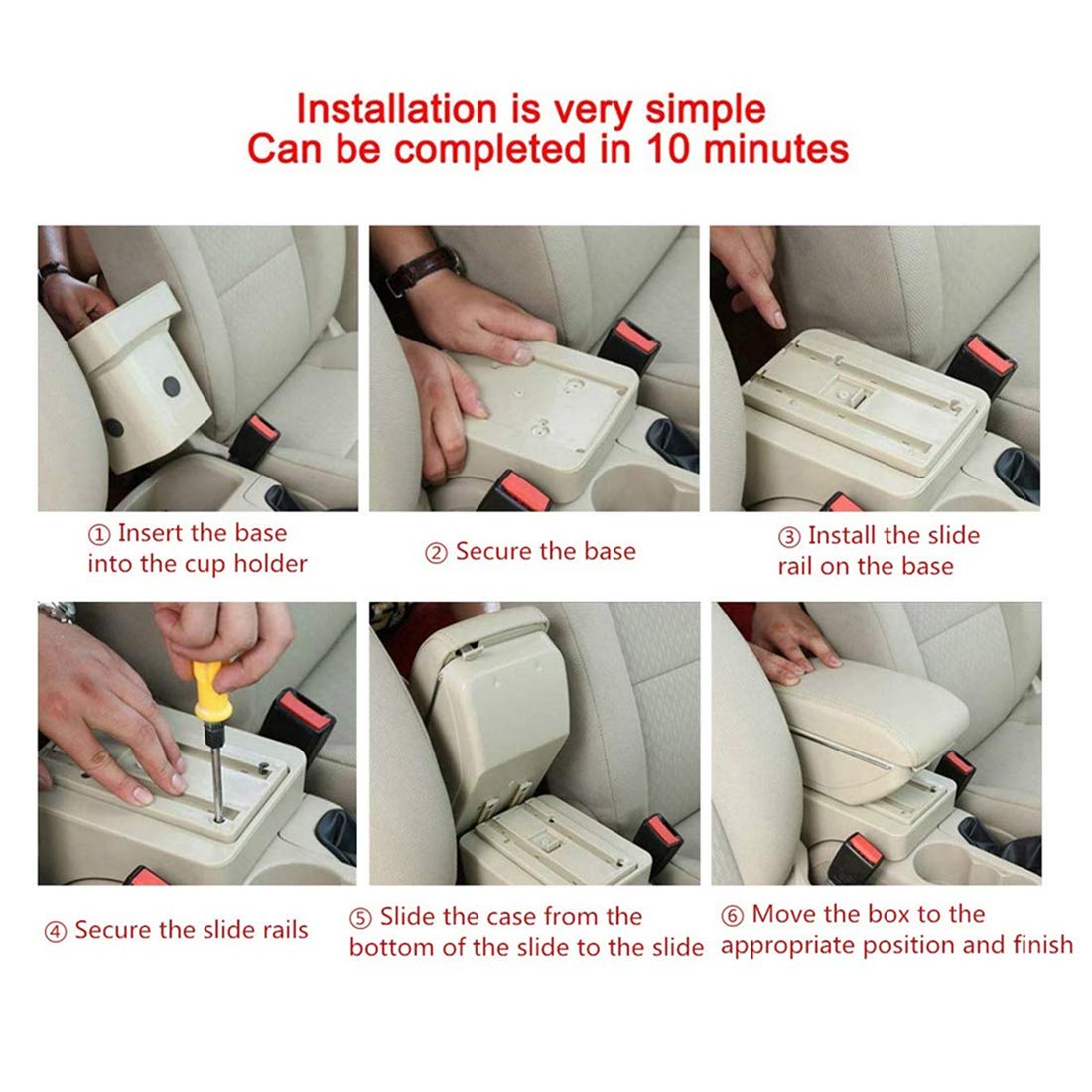 Pegas Single Layer PU Leather Car Center Console Cover - Thin Gray Armrest Protector for Comfort & Style | Perfect for Sedans, SUVs, and Daily Commuting