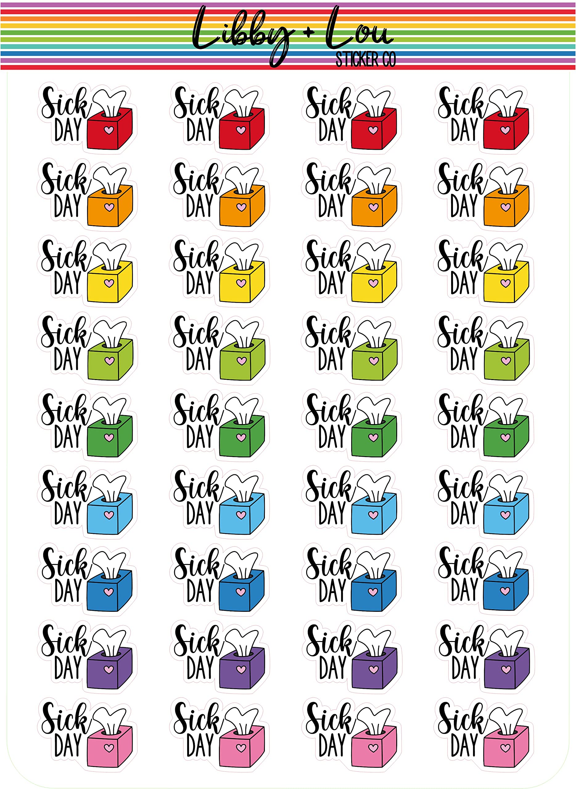 Sick Day Planner Stickers - Self-Care for Illness & Recovery