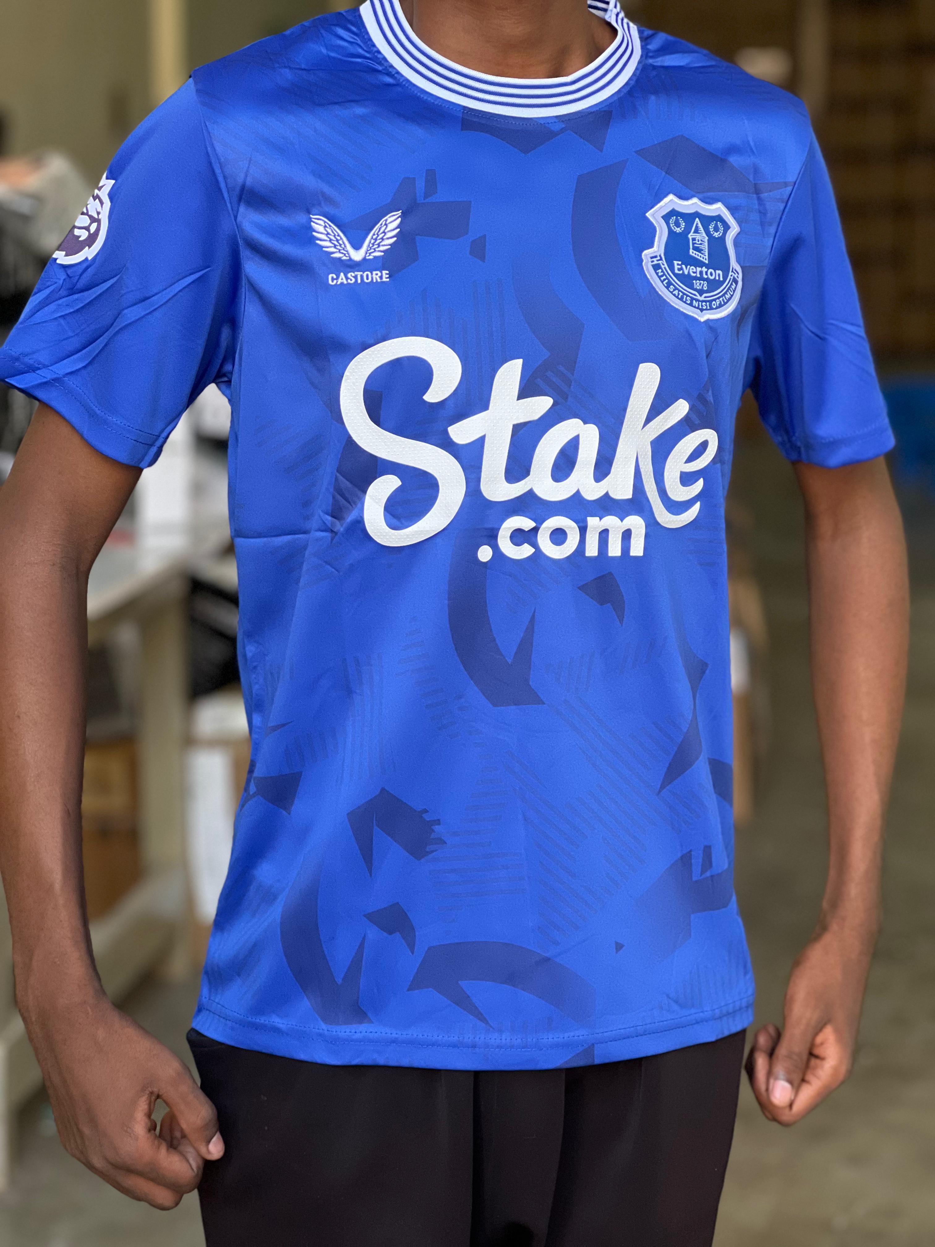 Official Everton FC Home Jersey 2023-2024 - Authentic Fan Version Soccer Shirt for Men & Women - Perfect for Match Days, Gifts & Football Enthusiasts