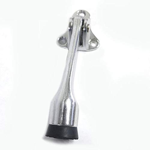 Prime-Line MP4523 Chrome 3-Hole Kickdown Door Holder - 10 Pack | Heavy Duty Cabinet & Closet Door Stopper for Home & Office Use