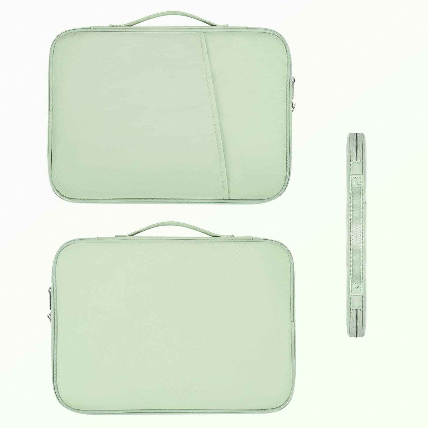 Premium 12.9 Inch iPad Pro Sleeve Case - Protective Travel Cover for 2024 iPad Pro M4 & iPad Air M2/M3 with Magic Keyboard | Compatible with Surface Pro 10/9/8/X | Durable Green Tablet Bag for Work, School & Travel