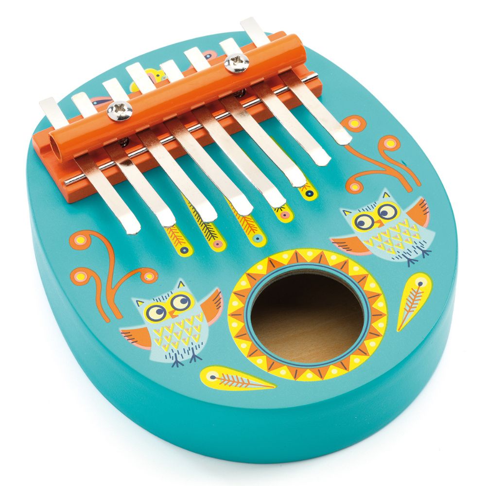 Djeco Animambo Kalimba Thumb Piano - 17 Key Wooden Musical Instrument for Kids & Adults | Perfect for Music Lovers, Gifts, Home Decor & Relaxation