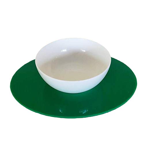Premium Green Oval Placemats Set of 6 - Large Waterproof Table Mats for Dining Room Decor, Kitchen Table Setting & Holiday Dinner Parties