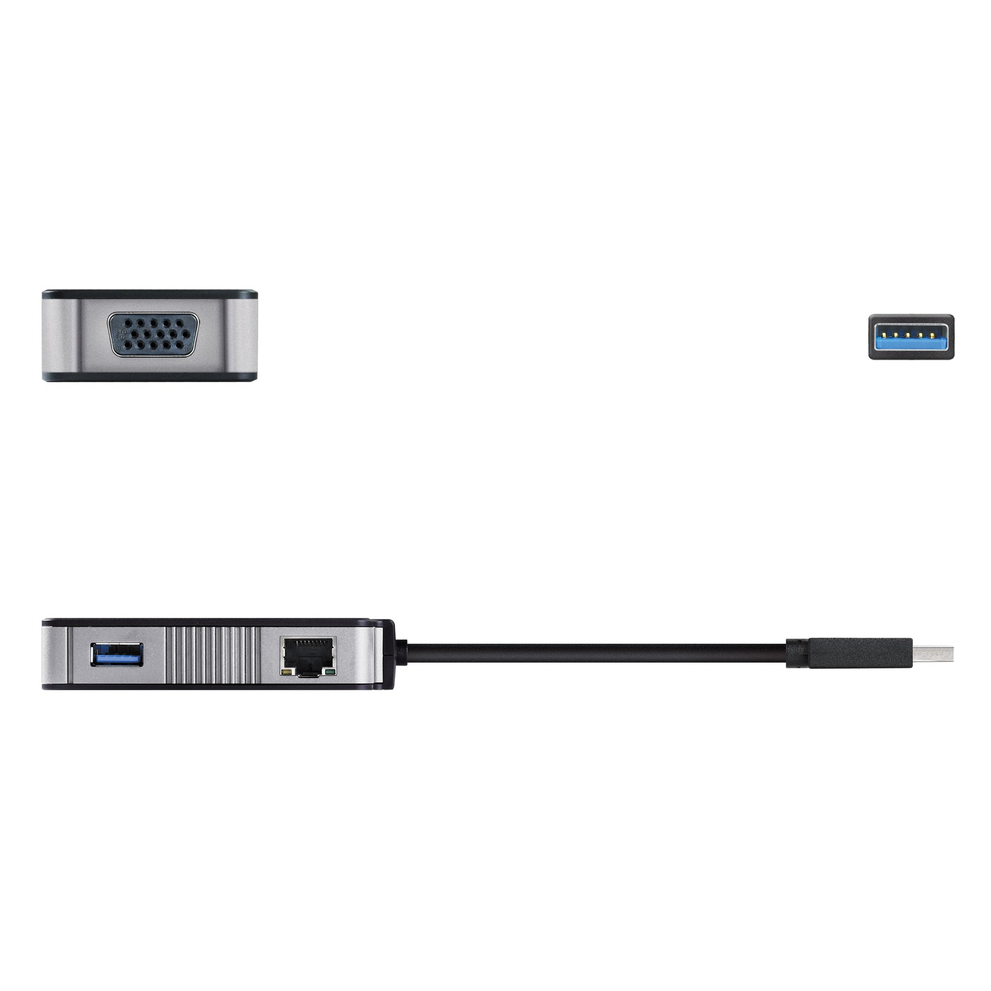 USB 3.0 to VGA & Gigabit Ethernet Adapter - Multi-Port Converter for Laptop, Desktop, Monitor - Work from Home, Gaming, Office & Remote Meetings