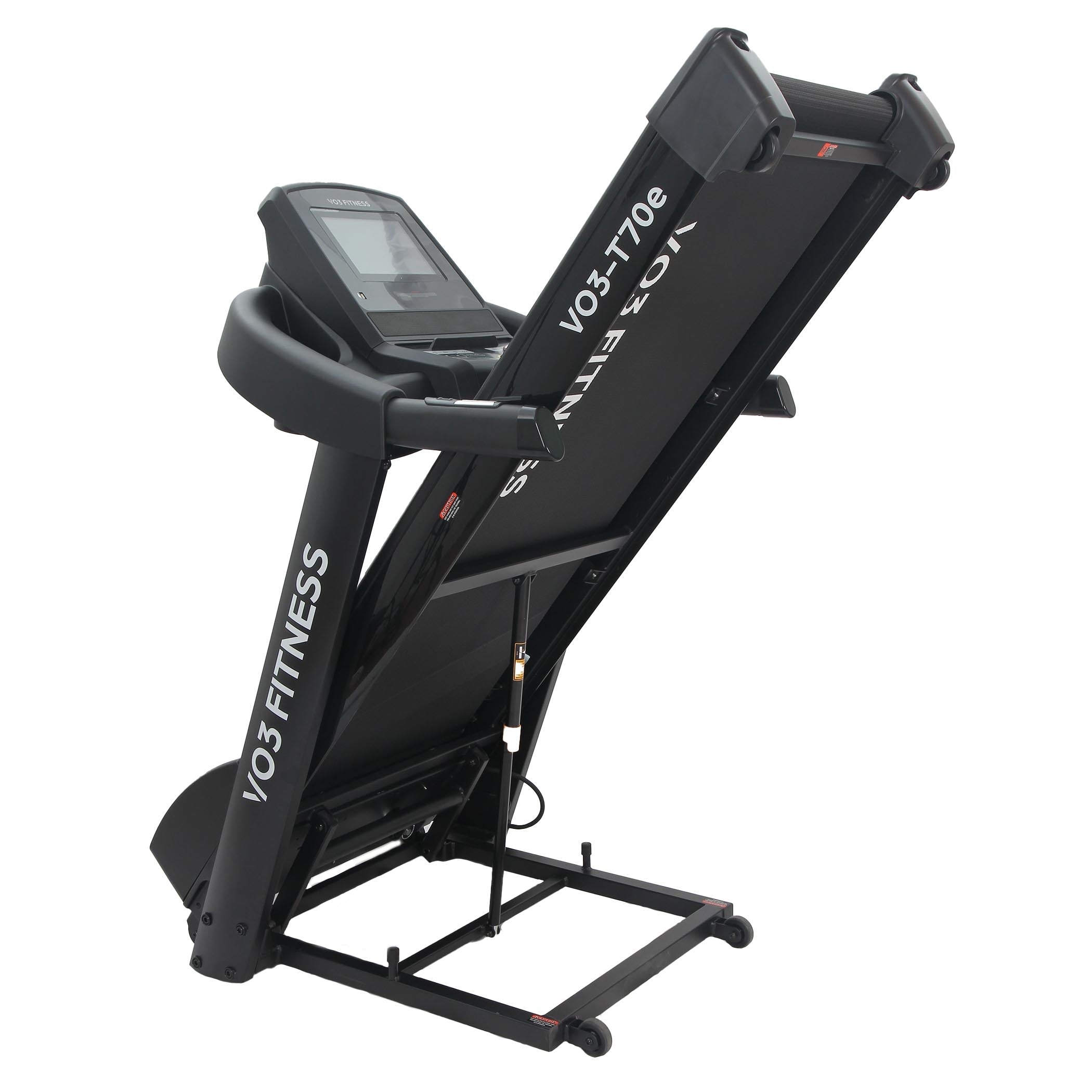 VO3 Fitness T70e Folding Treadmill with Free Spin Bike - Compact Home Gym Equipment for Cardio Workouts & Small Space Fitness