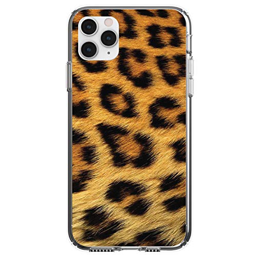 Brown Black Leopard Fur Skin Print On Clear Case