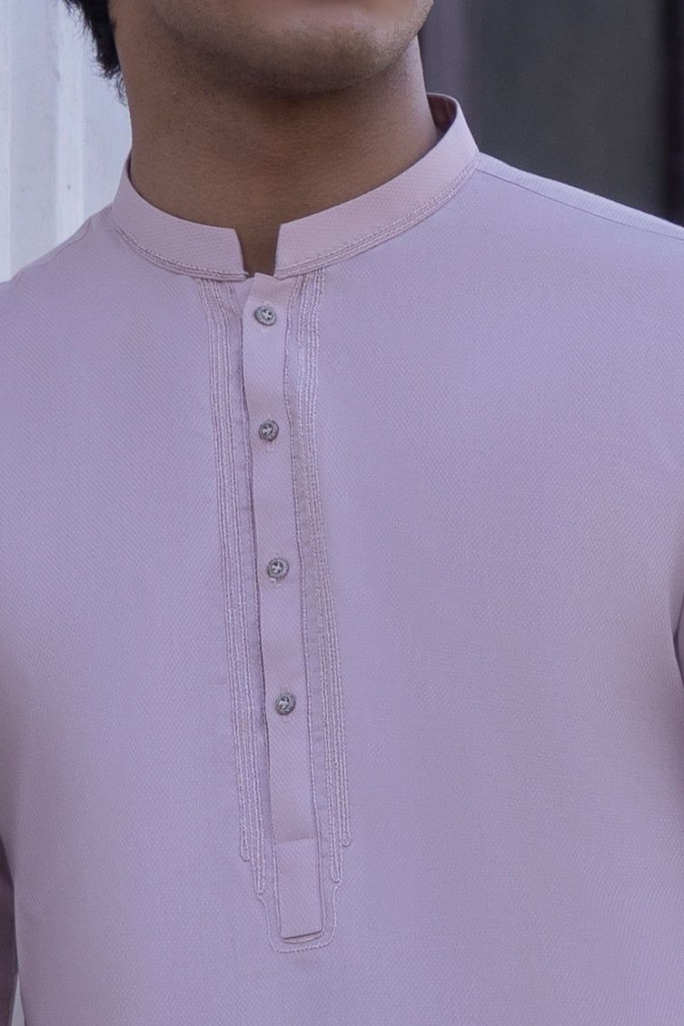 Premium Cotton Powder Pink Kameez Shalwar by J. Junaid Jamshed - Elegant Pakistani Traditional Outfit for Women, Perfect for Weddings, Eid & Special Occasions