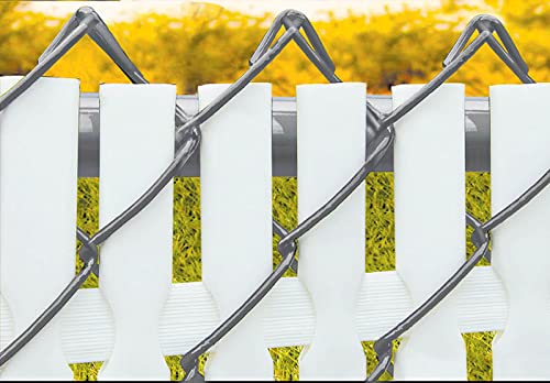6' Foot Privacy Top Lock Slats - White - Made in USA - Perfect for Fences, Decks & Outdoor Privacy Screens