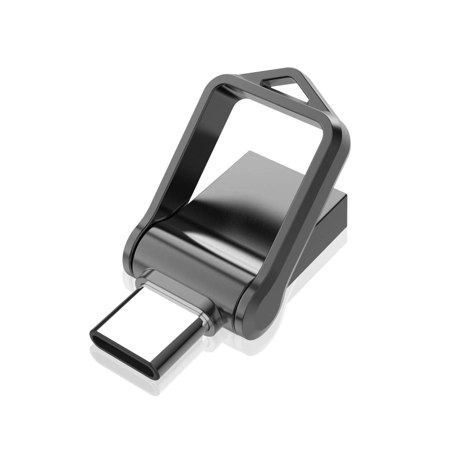 64GB USB C Flash Drive - KOOTION Dual 2-in-1 OTG Type C 3.0 Metal Thumb Drive for Android, iPhone, MacBook, PC - Waterproof & Shockproof Memory Stick for Photos, Videos, Documents - Perfect for Travel, Office & School Use (Black)