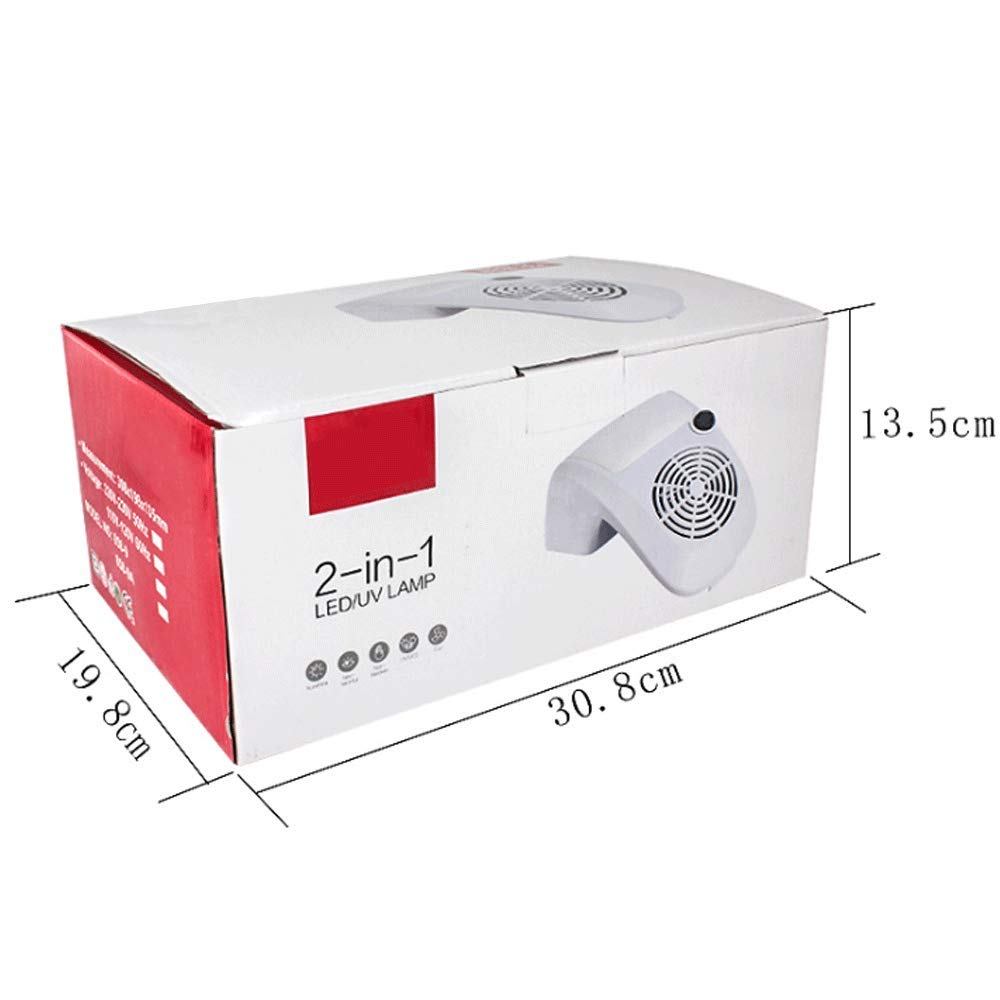 Professional LED UV Nail Lamp & Dust Collector 2-in-1 - 4-Speed Timer Manicure Dryer with Cooling Fan for Salon & Home Nail Art | Perfect for Gel Polish Curing & Dust-Free Nail Care