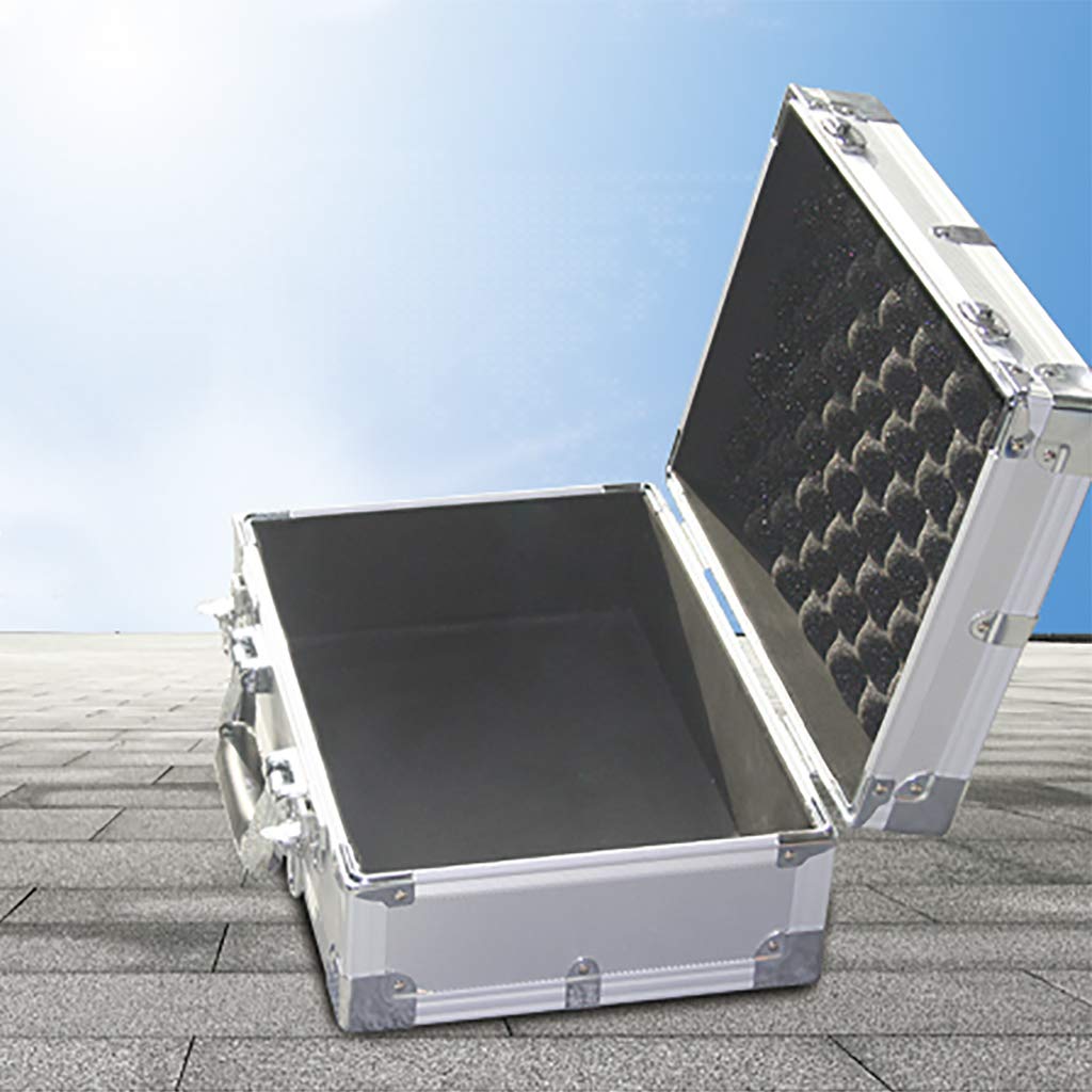 **Wlik Tools Aluminum Carrying Case - Shockproof Lockable Tool Storage Box with Foam Insert | Portable Black Briefcase Toolbox for Mechanics, Electricians & DIY Projects | Ideal for Workshop, Garage & On-the-Go Repairs**