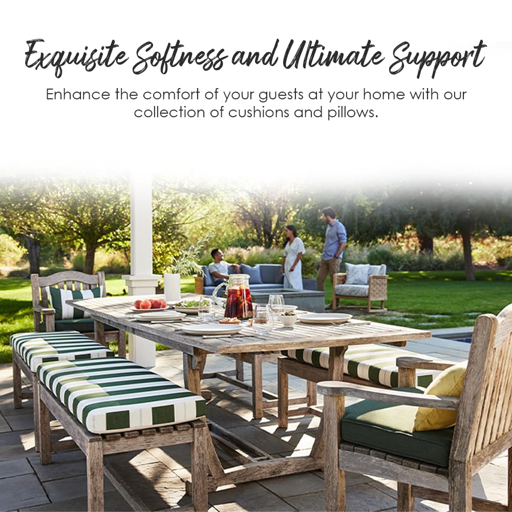 RSH DECOR: Set of 2 Outdoor Tufted Square Seat Cushions 17