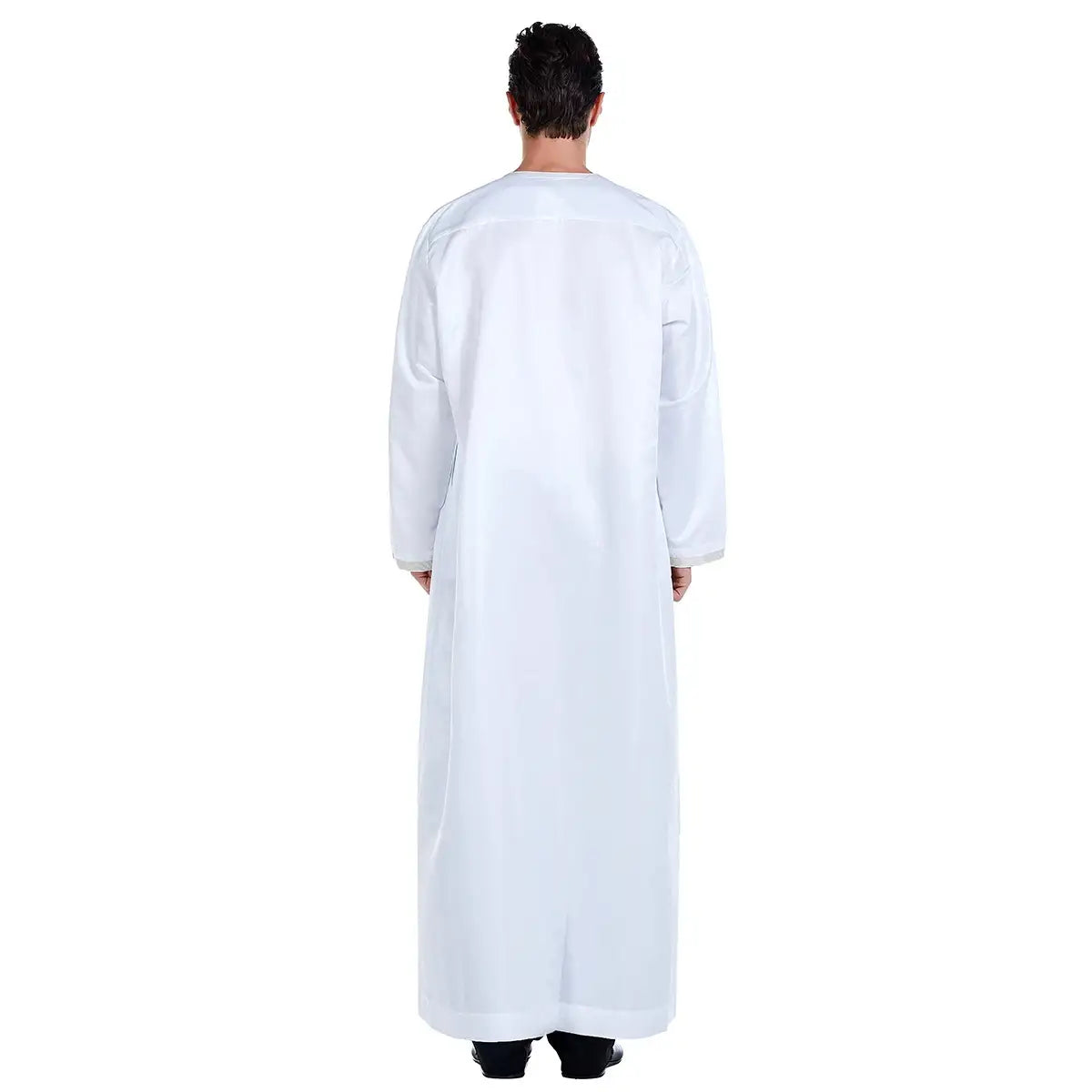 Premium White Thobe Robe for Men - Traditional Arab Middle Eastern Clothing - Perfect for Eid, Weddings & Special Occasions
