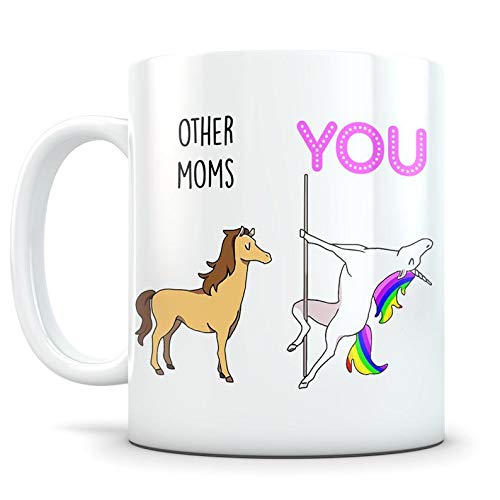 Funny Unicorn Mom Coffee Mug - 11oz Ceramic Cup - Unique Gift for Mother's Day, Birthday, Christmas - Perfect for Mother-in-Law, Daughter & Son Gifts - Great for Coffee, Tea & Hot Drinks at Home or Office