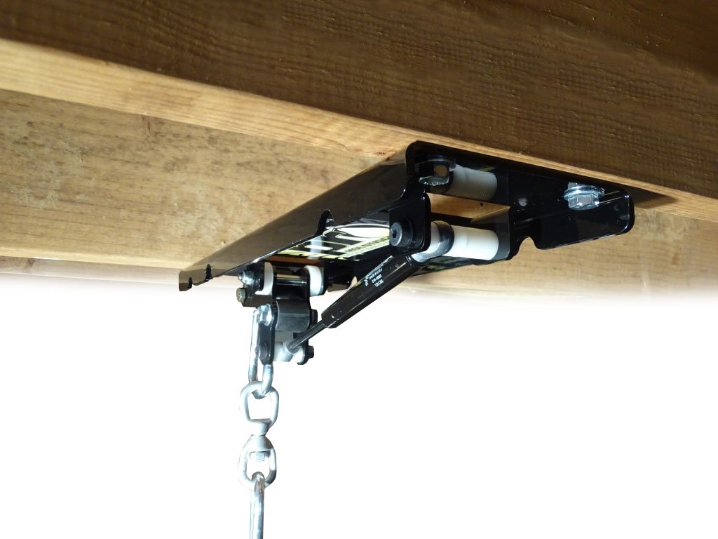 Heavy Duty Gas Spring Ceiling Mount for 110 lb Punching Bags - Anti-Vibration & Noise Reduction (CM-110) | Easy DIY Installation on Joists, Drywall, Concrete & Unistrut | Quiet Gas Shock Absorber | Perfect for Home Gyms, Boxing Studios & Martial Arts Training