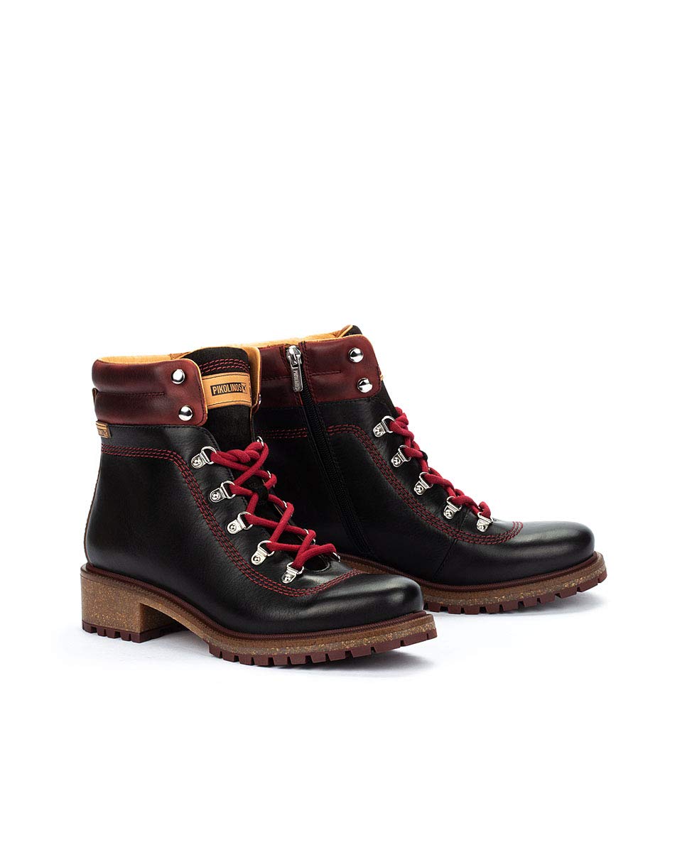 PIKOLINOS Women's Leather Flat Ankle Boots - Comfortable Casual Shoes for Walking, Travel & Everyday Wear