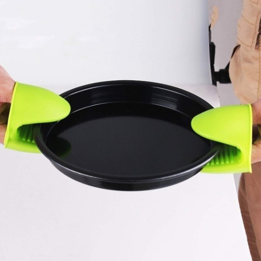 Xisheep Silicone Oven Gloves - Heat Resistant Microwave Glove Clips for Kitchen, Baking, Grilling & BBQ - Perfect for Home Cooking, DIY & Restaurant Use (Green)