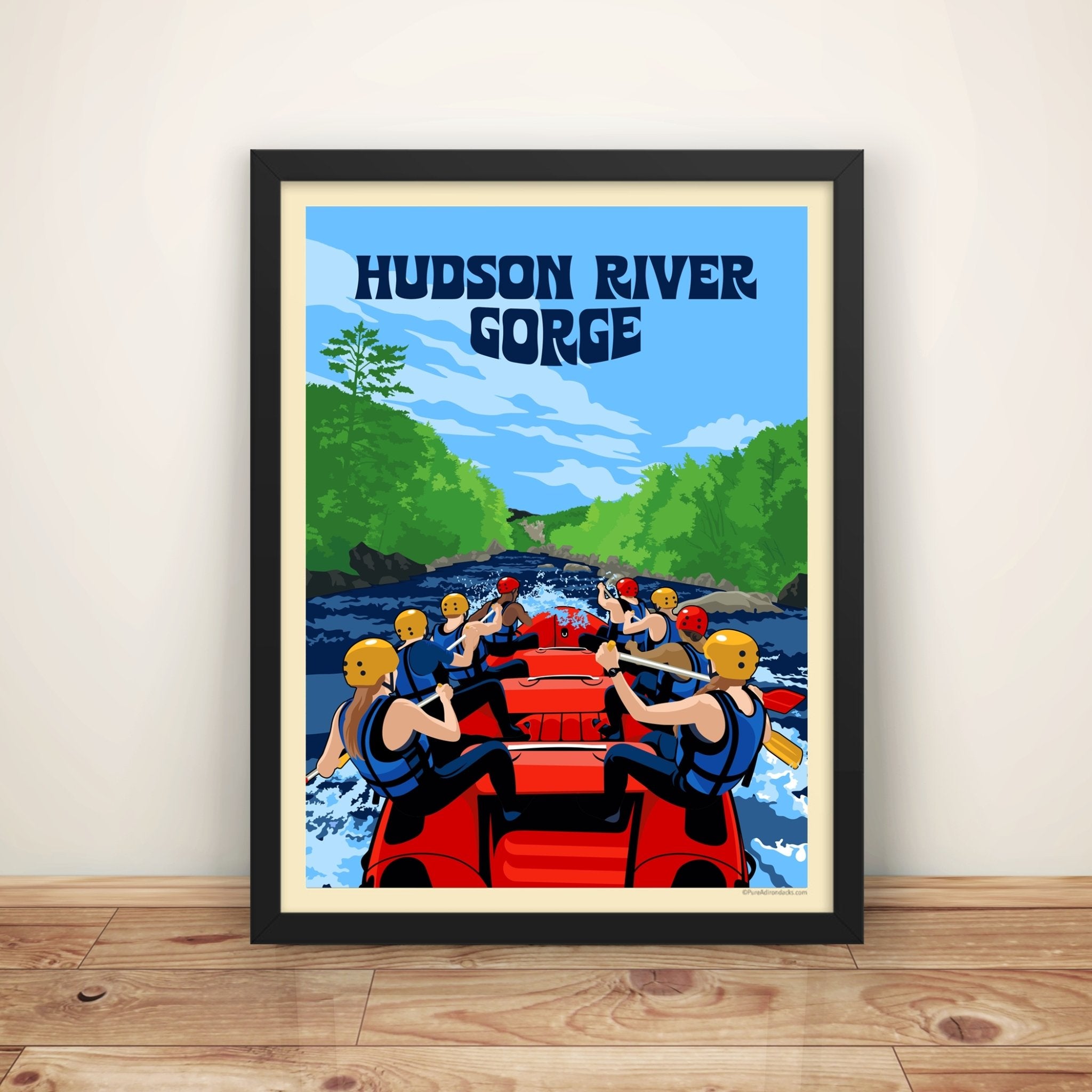 Rafting the Hudson River Adventure Poster - Vintage Travel Wall Art for Home & Office Decor - Perfect for Outdoor Enthusiasts & Nature Lovers
